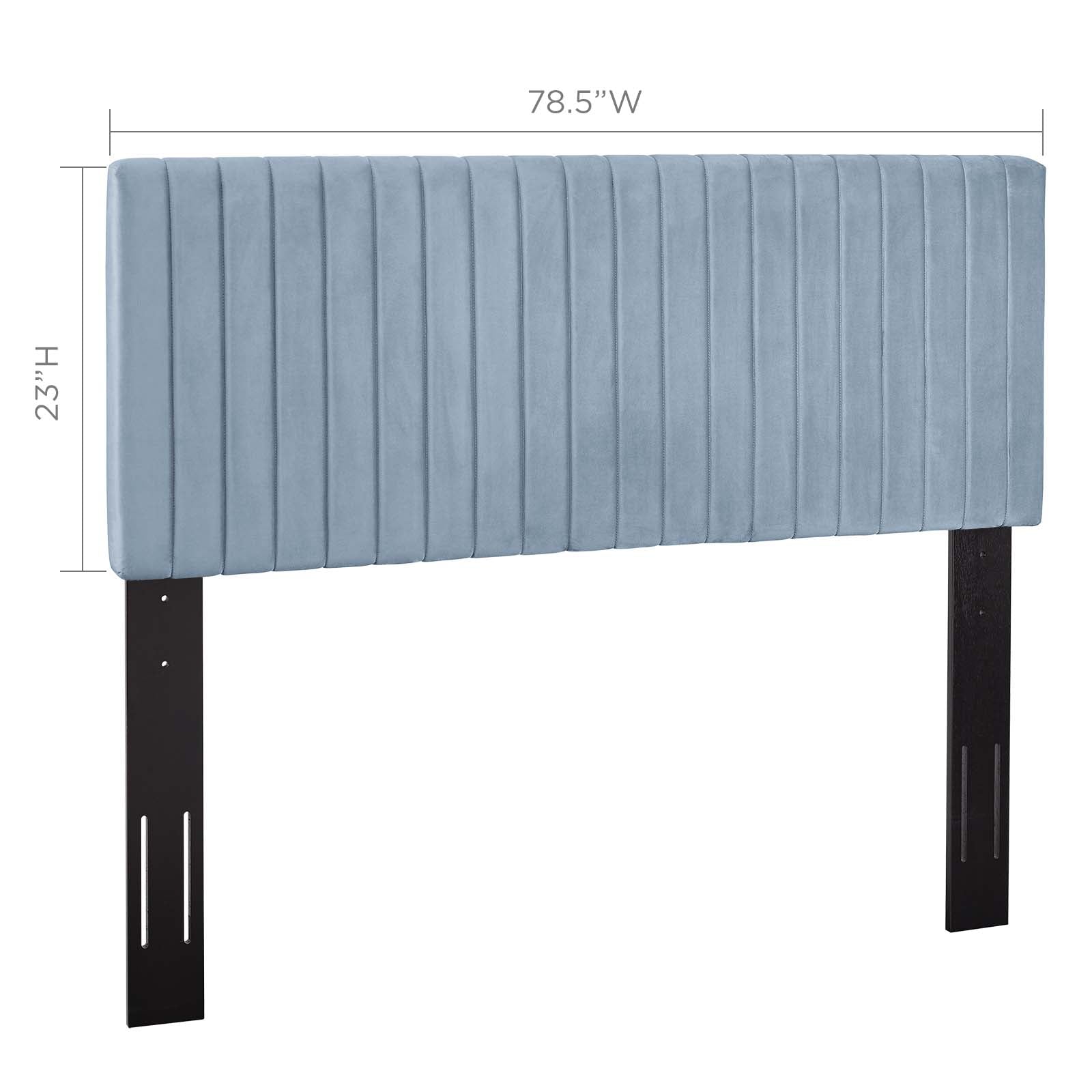 Modway Headboards - Keira King/California King Performance Velvet Headboard Light Blue