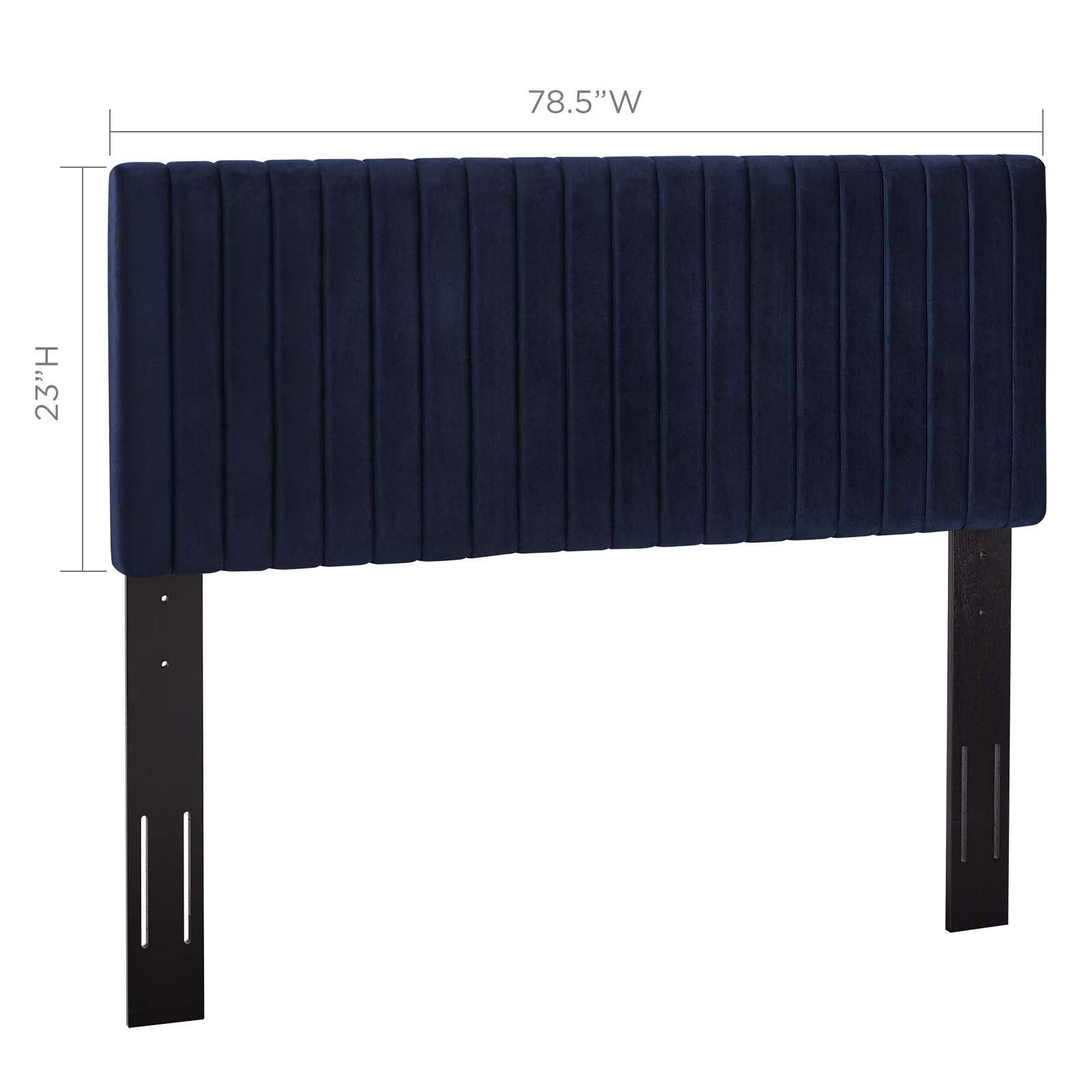 Modway Headboards - Keira King/California King Performance Velvet Headboard Midnight Blue