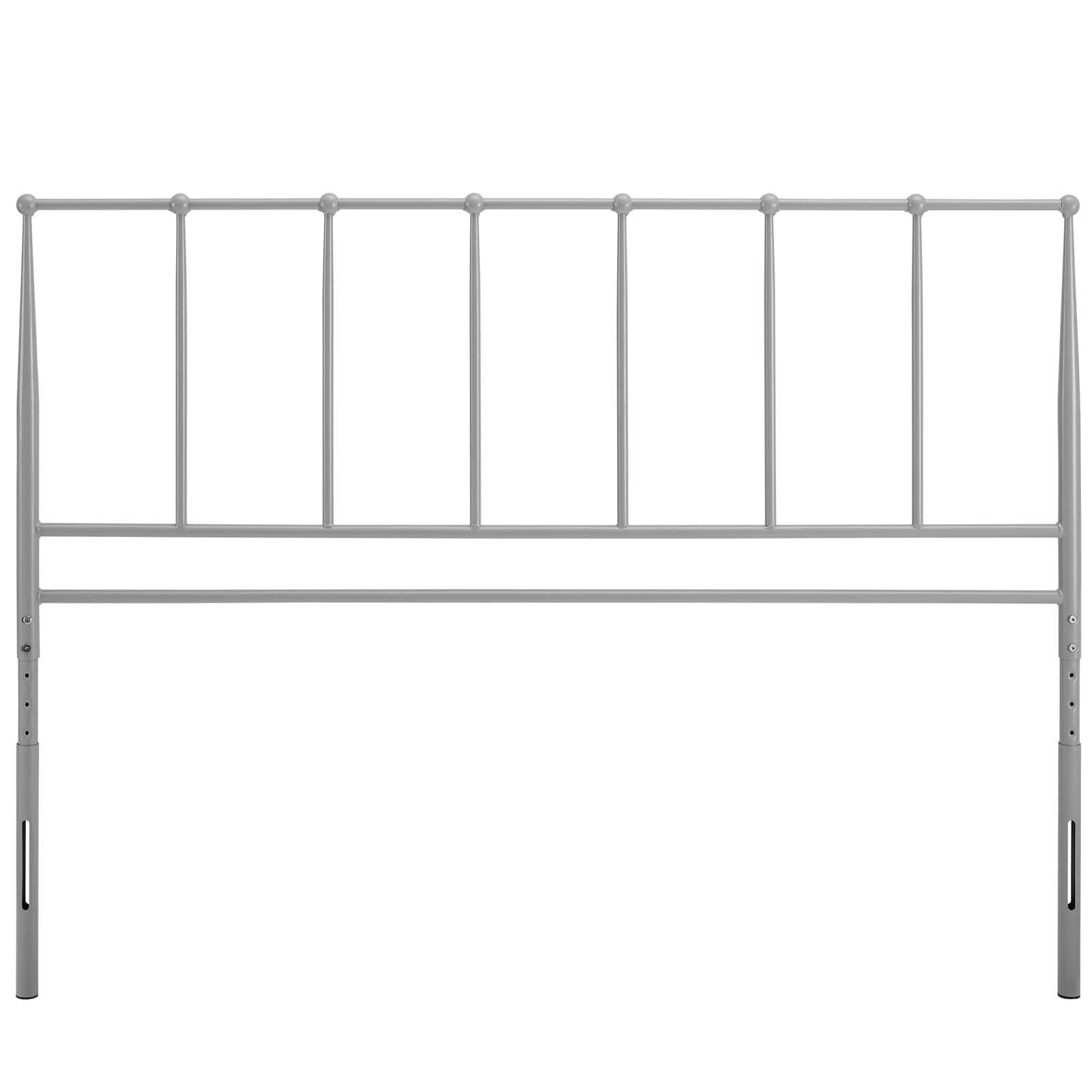 Modway Headboards - Kiana King Metal Stainless Steel Headboard Gray