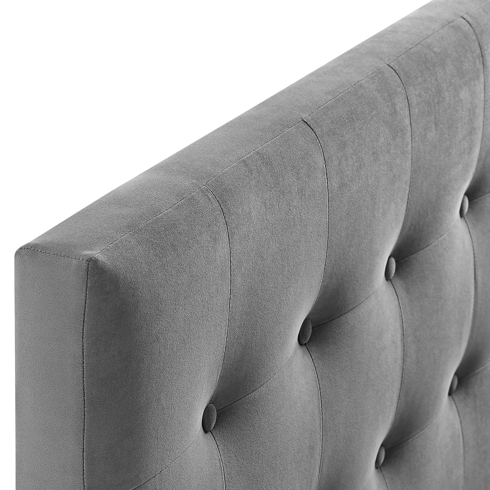 Modway Headboards - Emily Full Biscuit Tufted Performance Velvet Headboard Gray