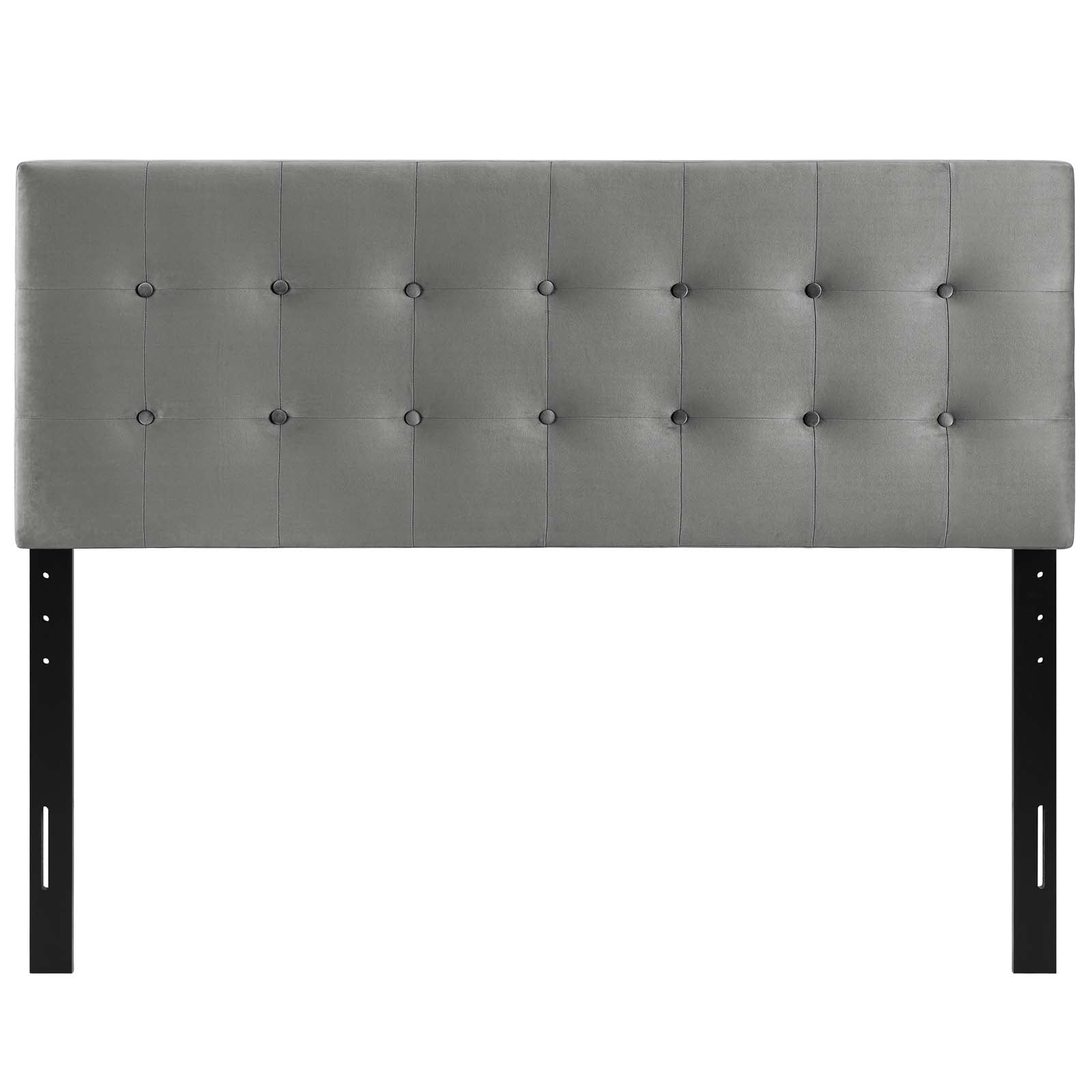 Modway Headboards - Emily Full Biscuit Tufted Performance Velvet Headboard Gray