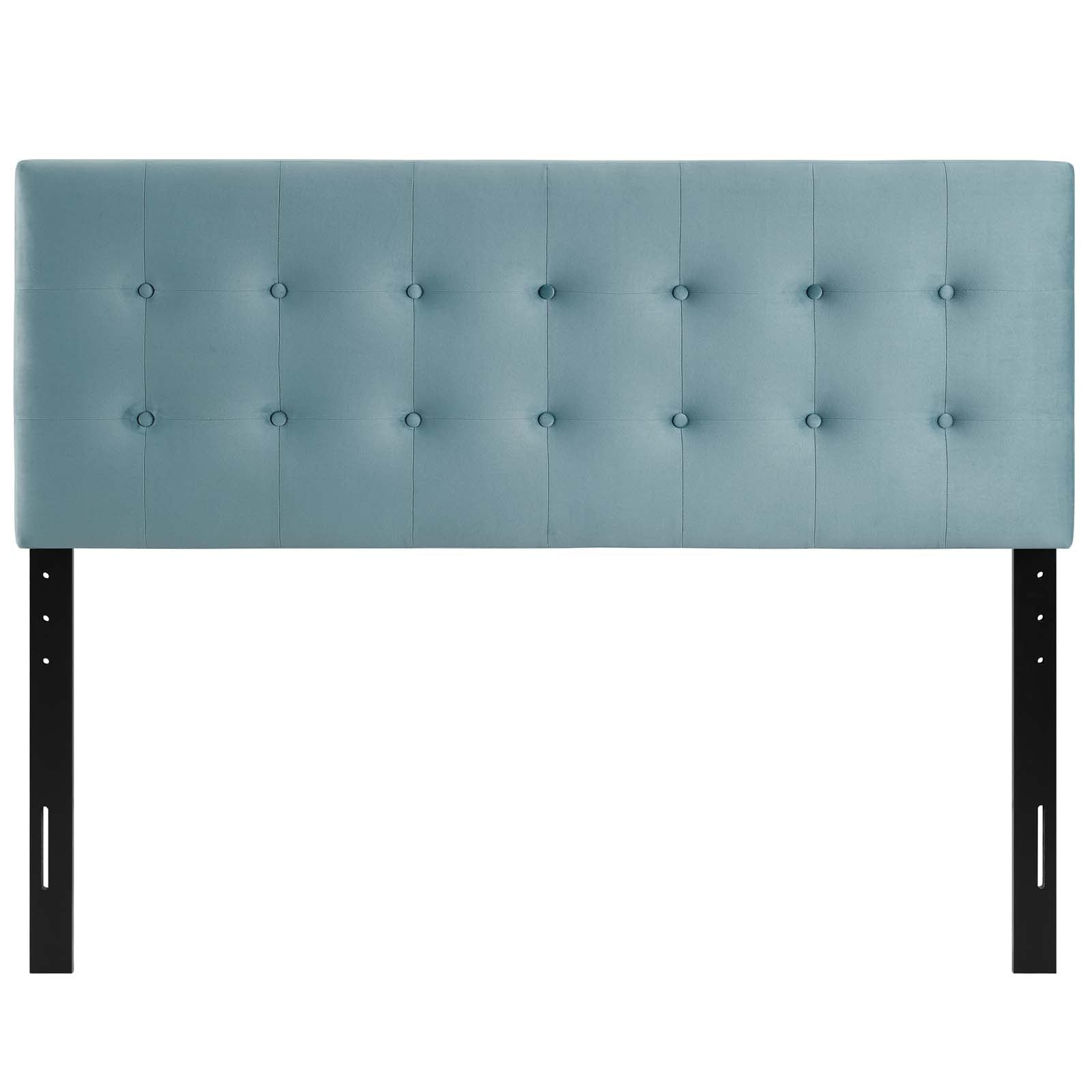 Modway Headboards - Emily Queen Biscuit Tufted Performance Velvet Headboard Light Blue