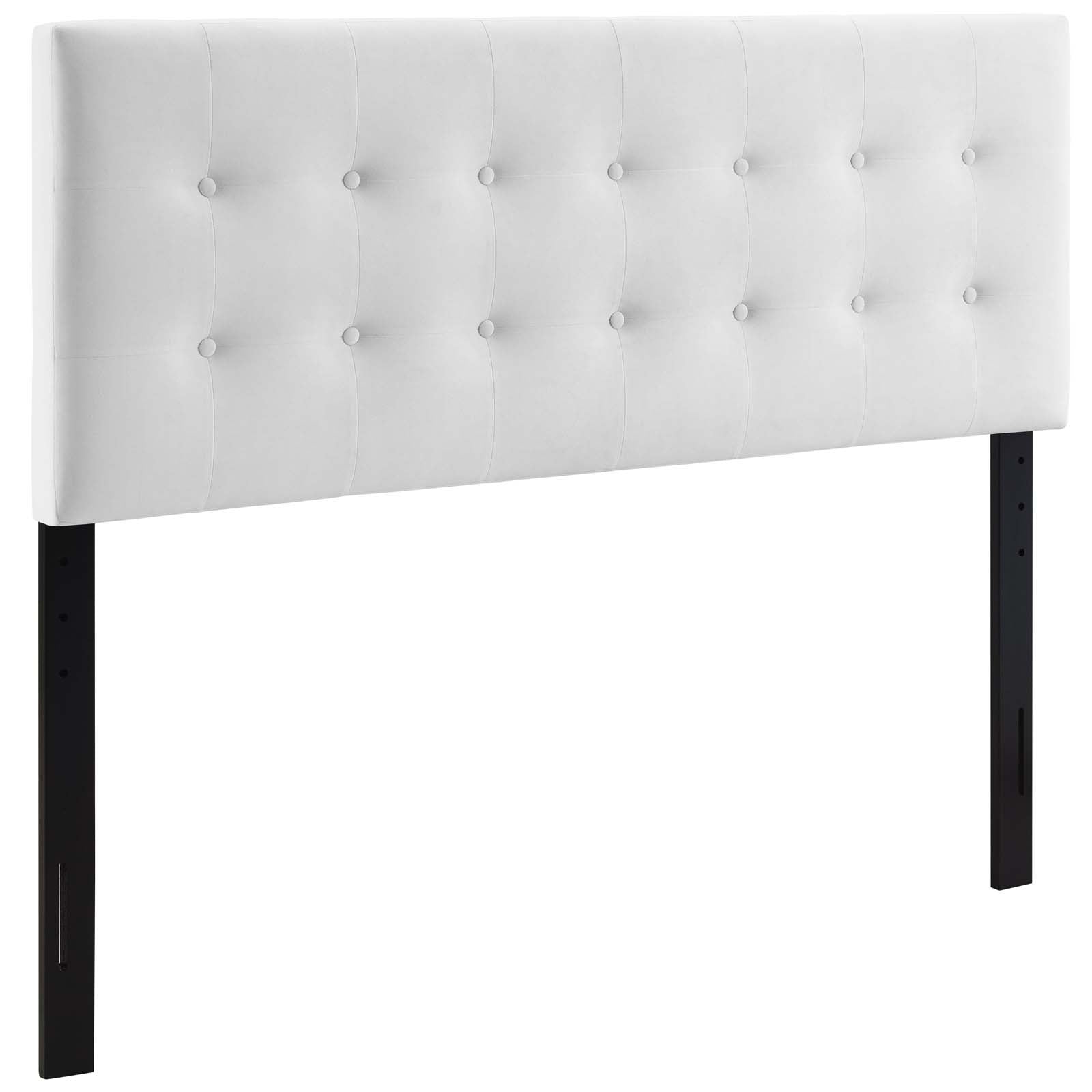 Modway Headboards - Emily Queen Biscuit Tufted Performance Velvet Headboard White