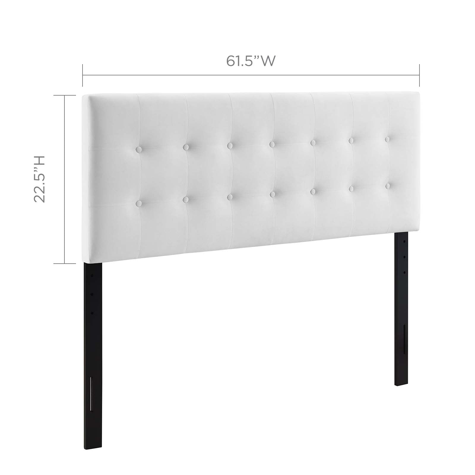 Modway Headboards - Emily Queen Biscuit Tufted Performance Velvet Headboard White