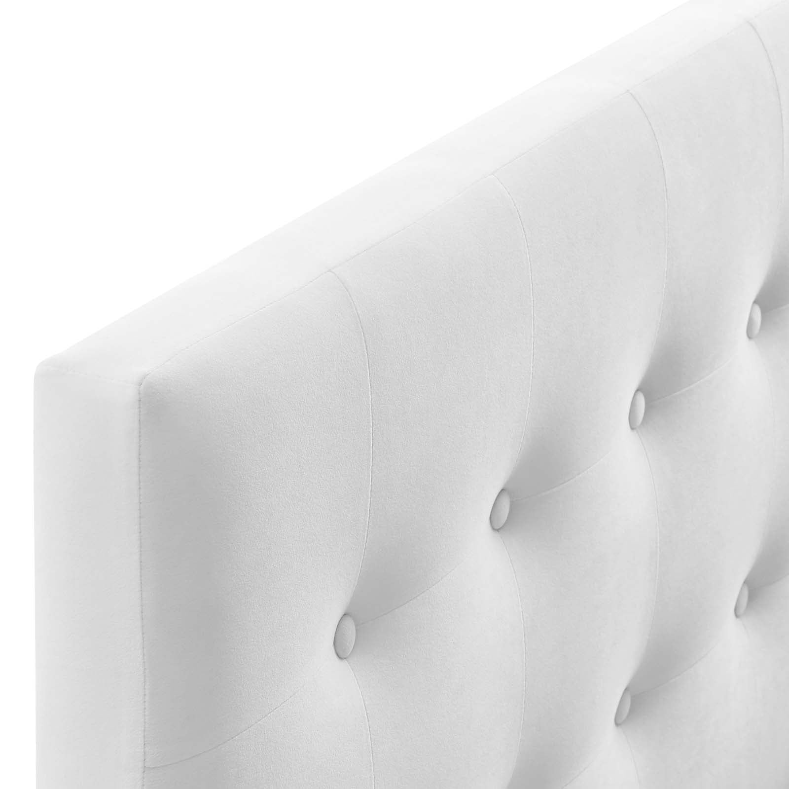 Modway Headboards - Emily Queen Biscuit Tufted Performance Velvet Headboard White