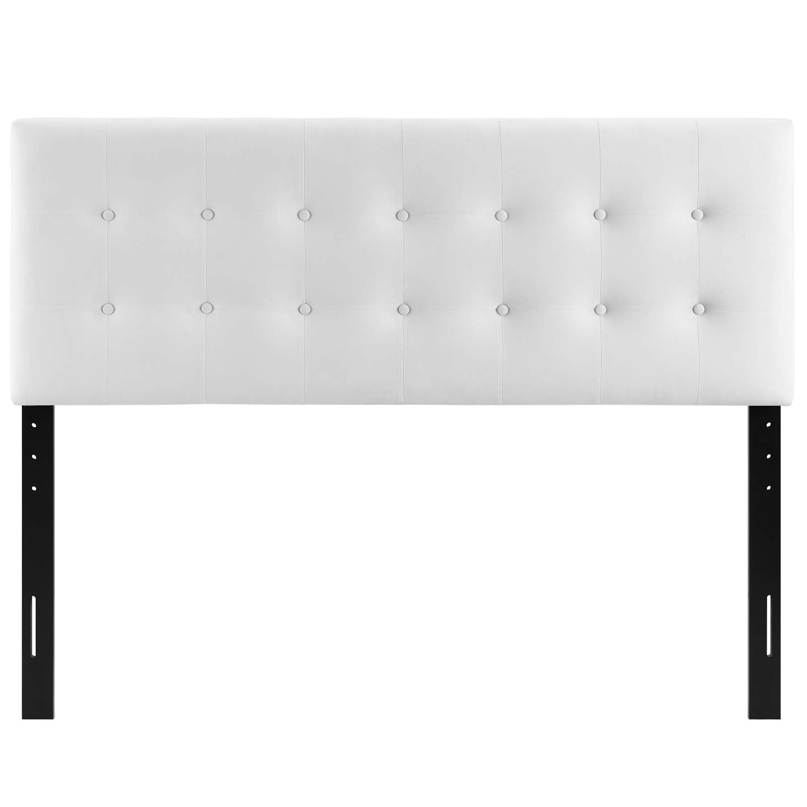 Modway Headboards - Emily Queen Biscuit Tufted Performance Velvet Headboard White