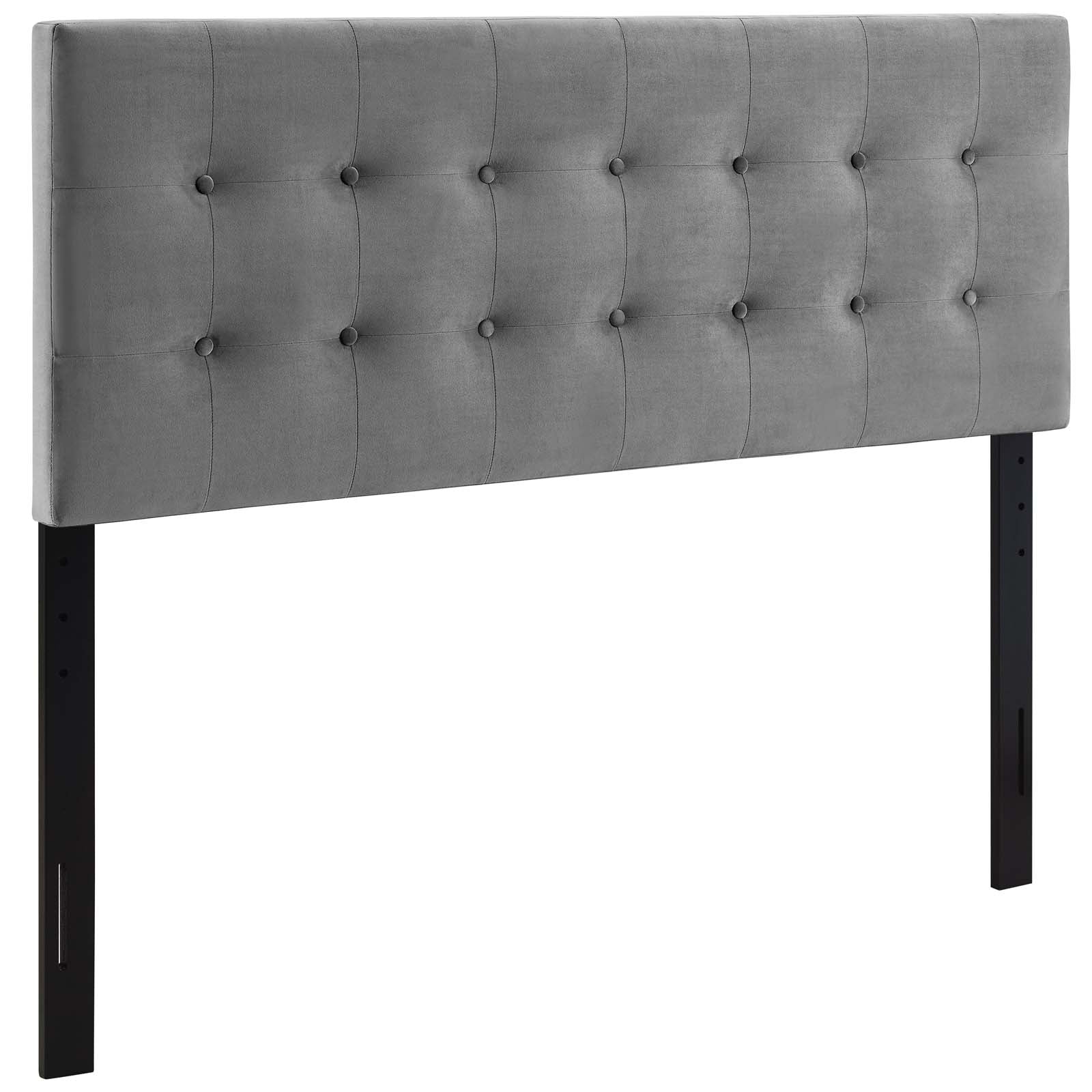 Modway Headboards - Emily King Biscuit Tufted Performance Velvet Headboard Gray