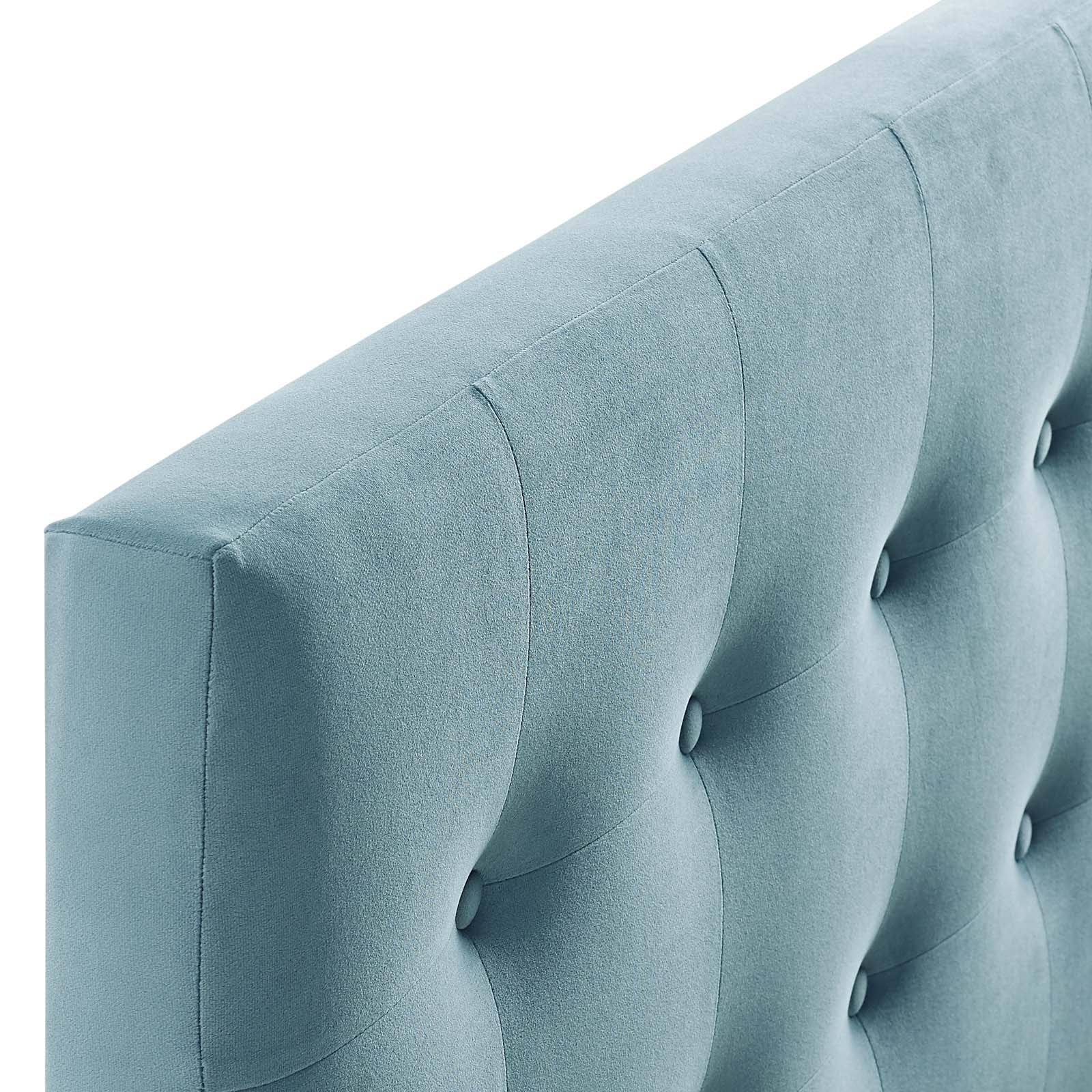Modway Headboards - Emily King Biscuit Tufted Performance Velvet Headboard Light Blue