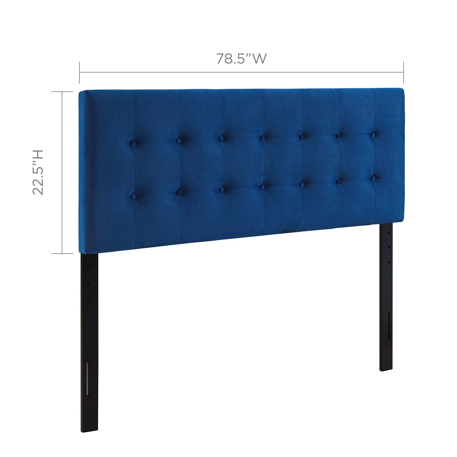 Modway Headboards - Emily King Biscuit Tufted Performance Velvet Headboard Navy