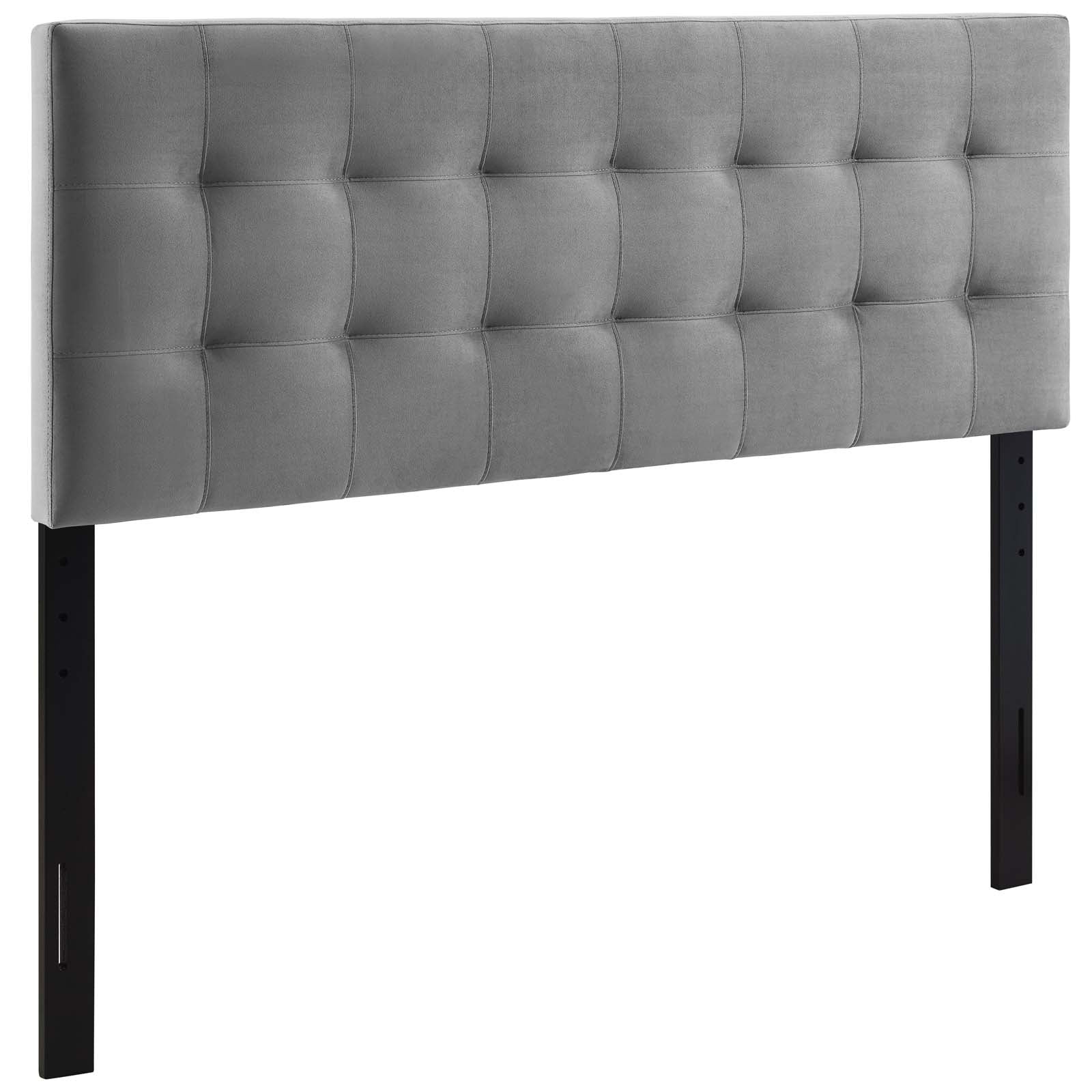 Modway Headboards - Lily Queen Biscuit Tufted Performance Velvet Headboard Gray
