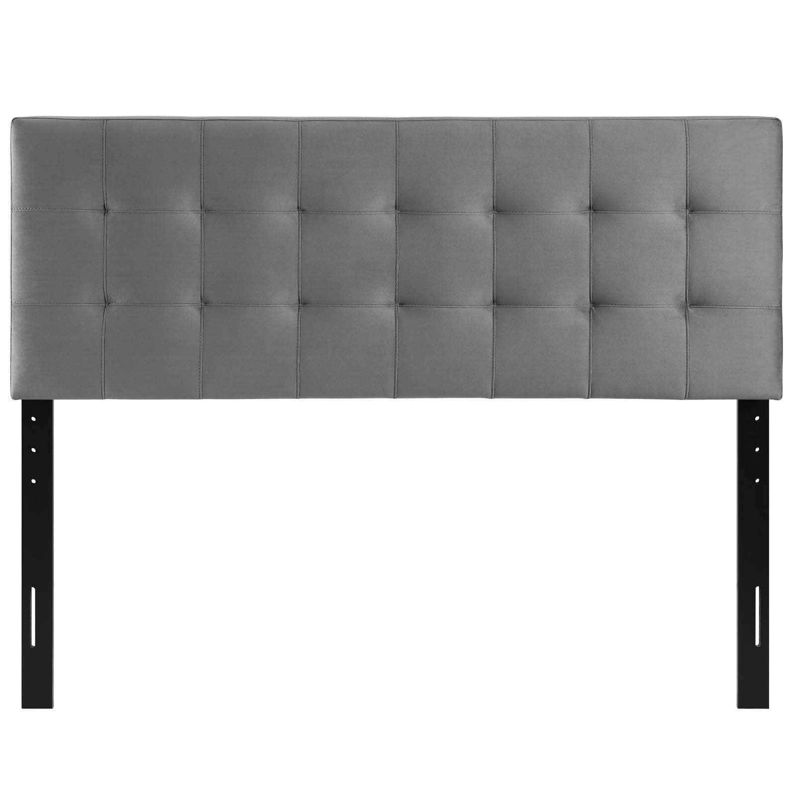 Modway Headboards - Lily Queen Biscuit Tufted Performance Velvet Headboard Gray