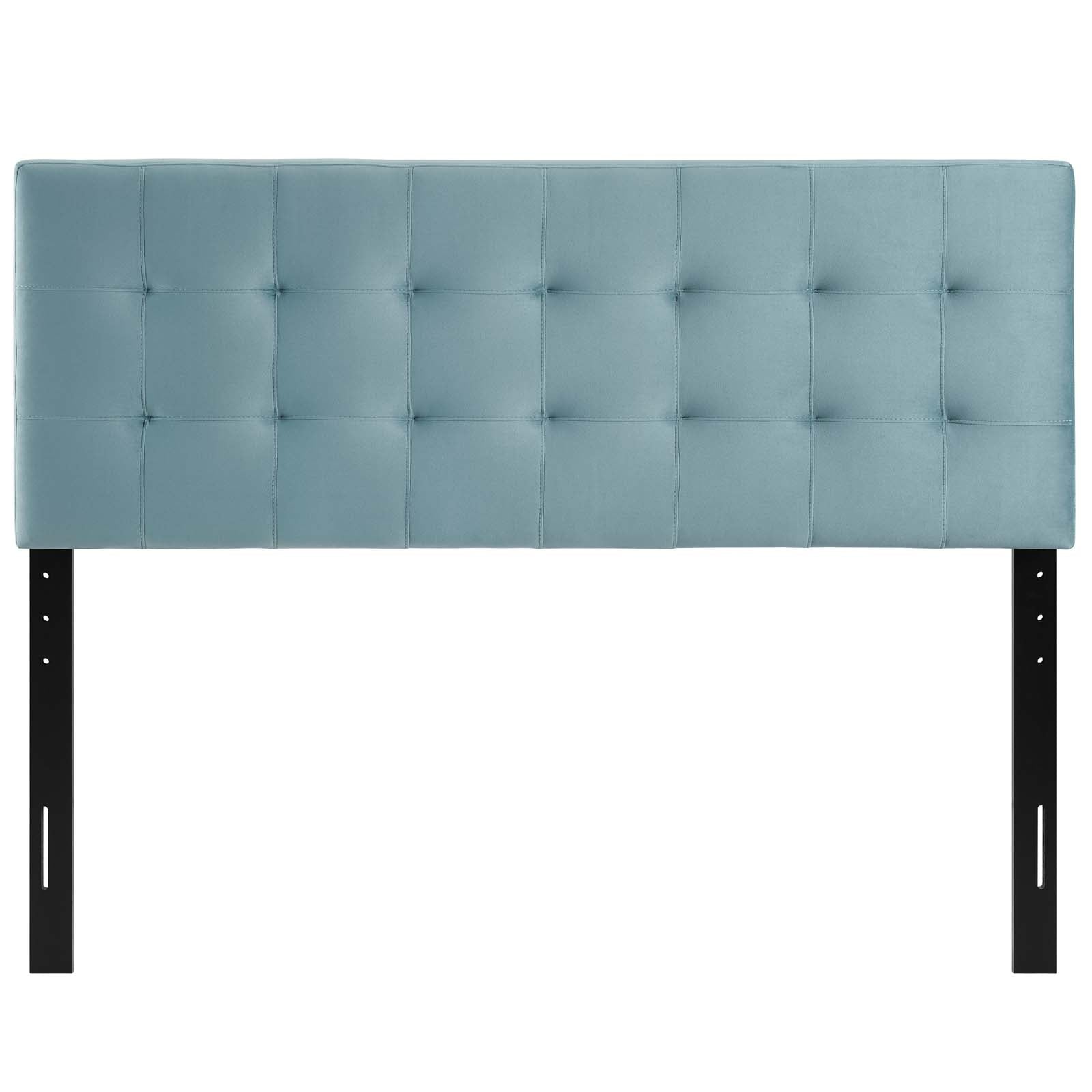 Modway Headboards - Lily Queen Biscuit Tufted Performance Velvet Headboard Light Blue