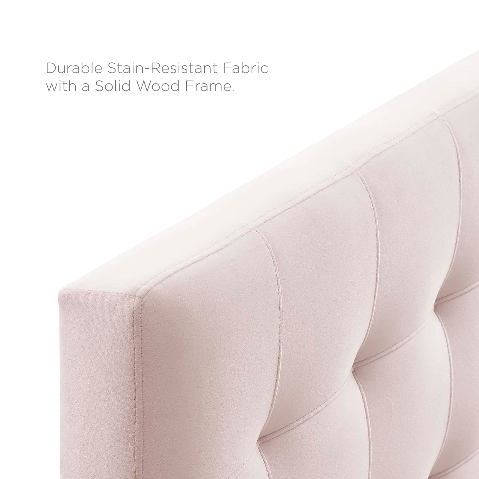 Modway Headboards - Lily Queen Biscuit Tufted Performance Velvet Headboard Pink