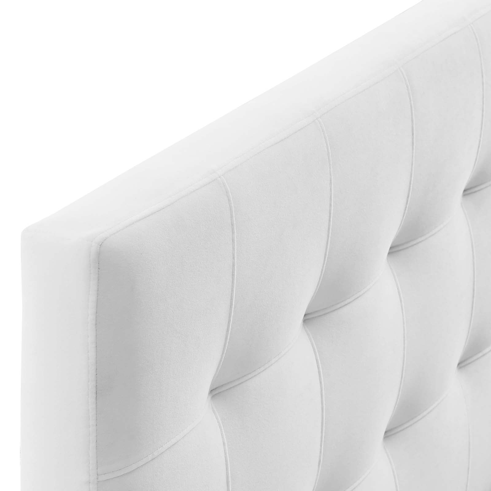 Modway Headboards - Lily Queen Biscuit Tufted Performance Velvet Headboard White