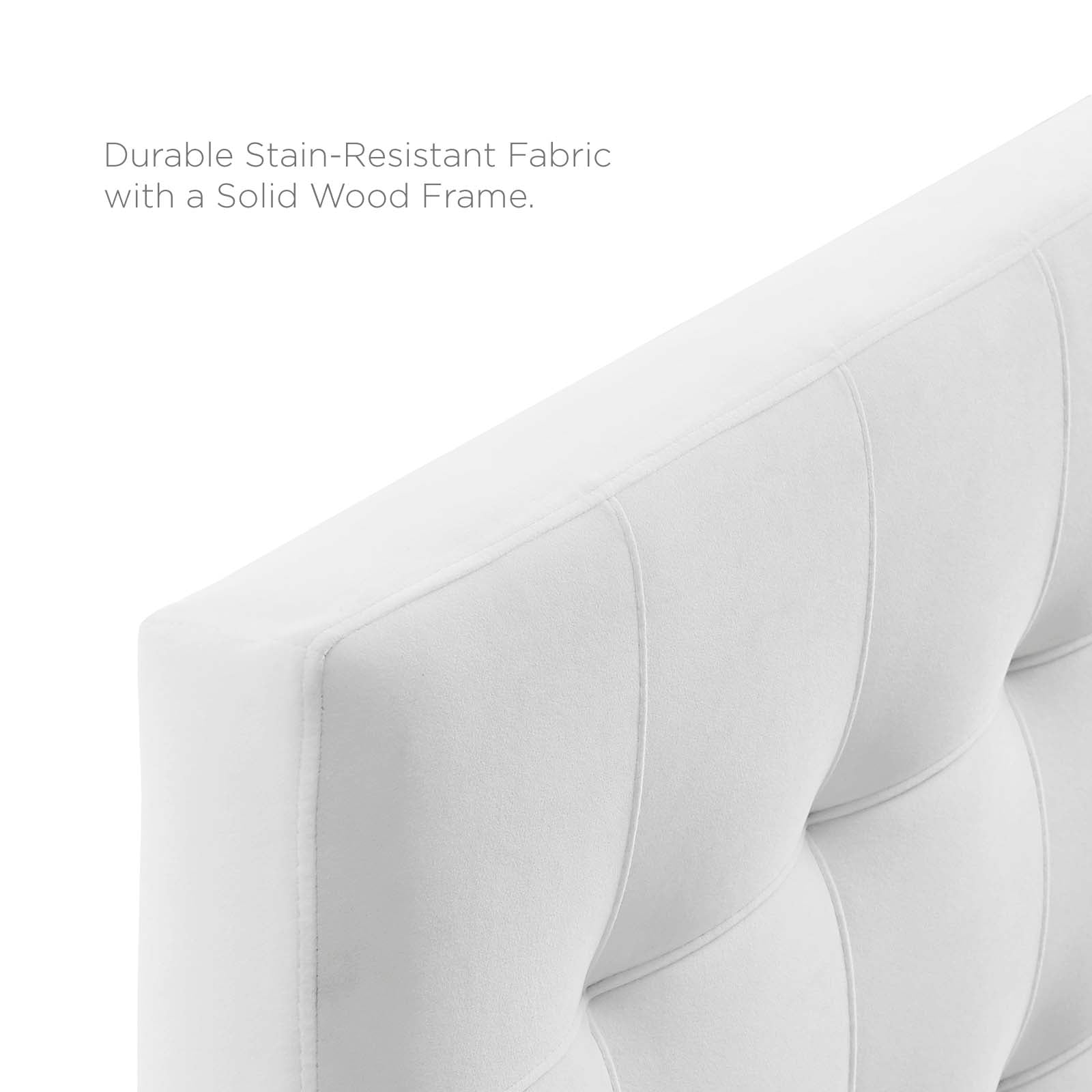 Modway Headboards - Lily Queen Biscuit Tufted Performance Velvet Headboard White