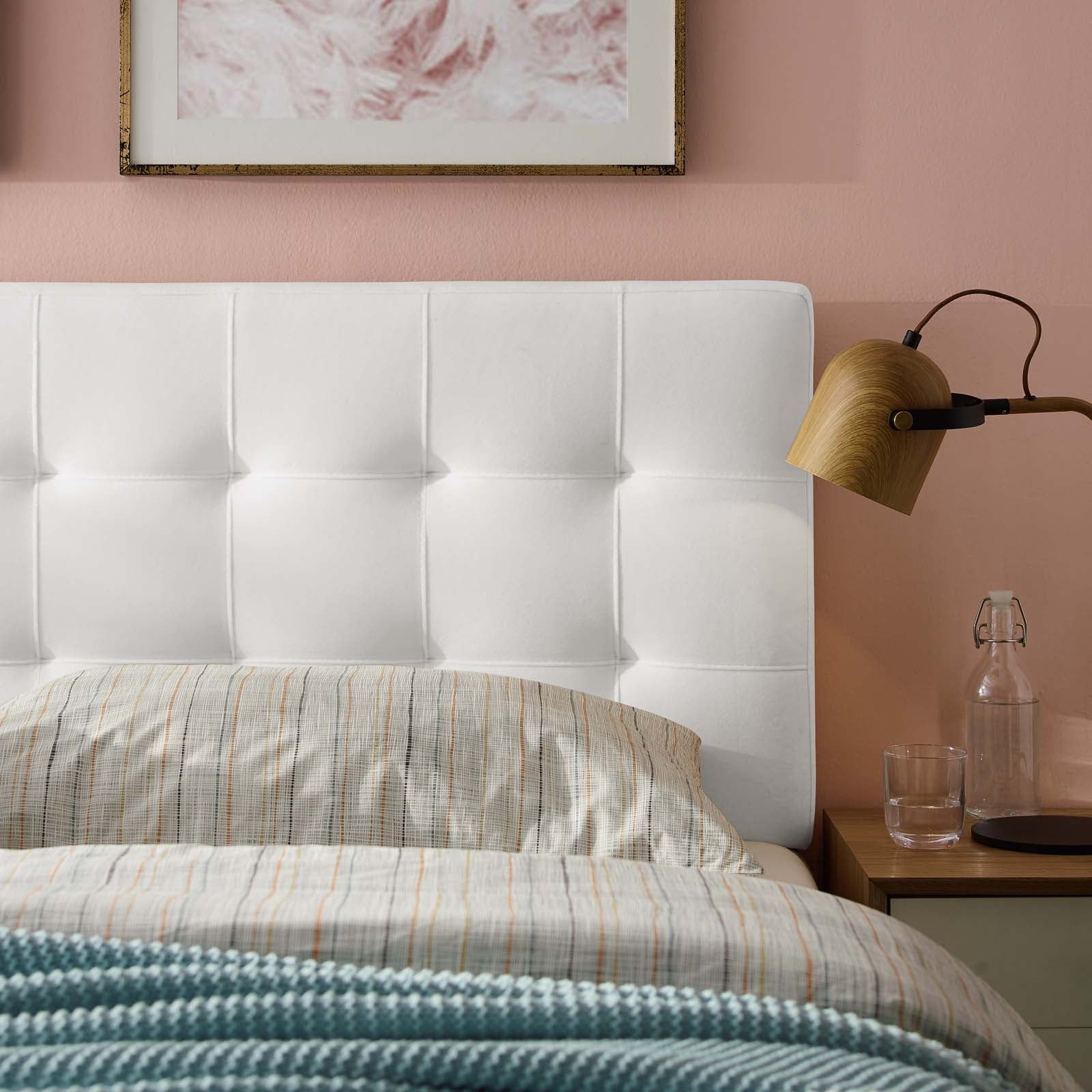 Modway Headboards - Lily Queen Biscuit Tufted Performance Velvet Headboard White