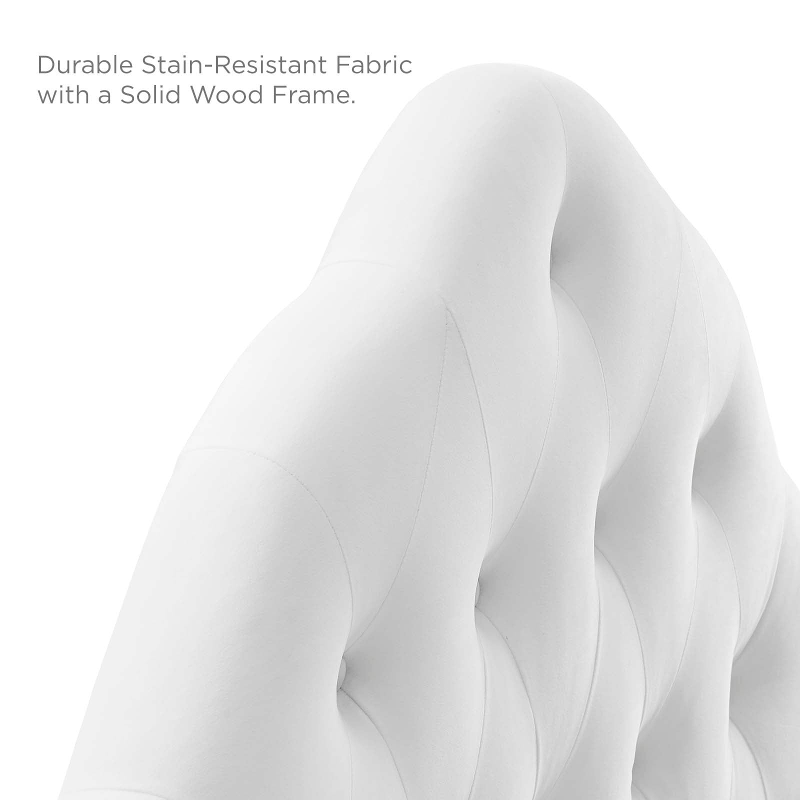 Modway Headboards - Sovereign Full Diamond Tufted Performance Velvet Headboard White