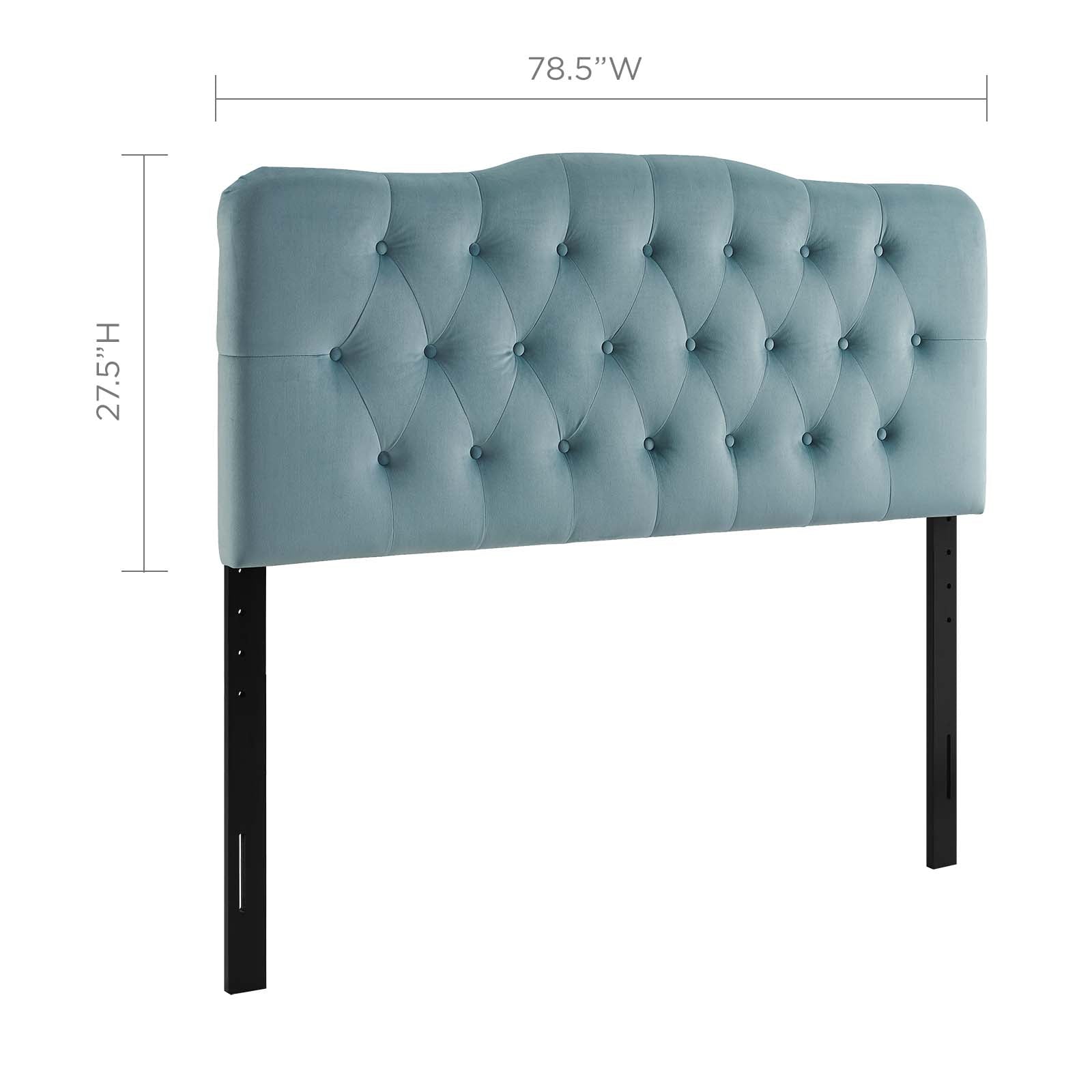 Modway Headboards - Annabel King Diamond Tufted Performance Velvet Headboard Light Blue