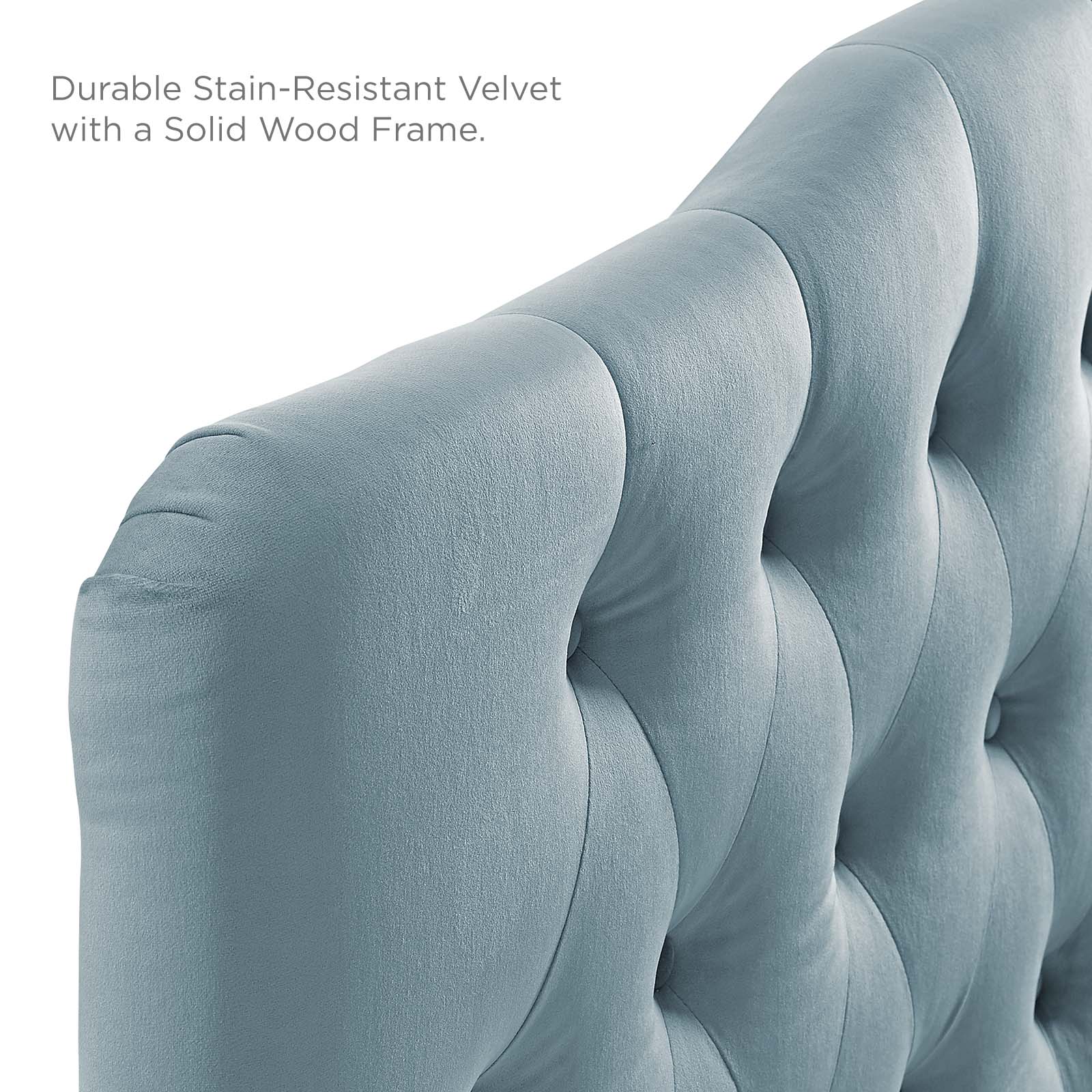 Modway Headboards - Annabel King Diamond Tufted Performance Velvet Headboard Light Blue