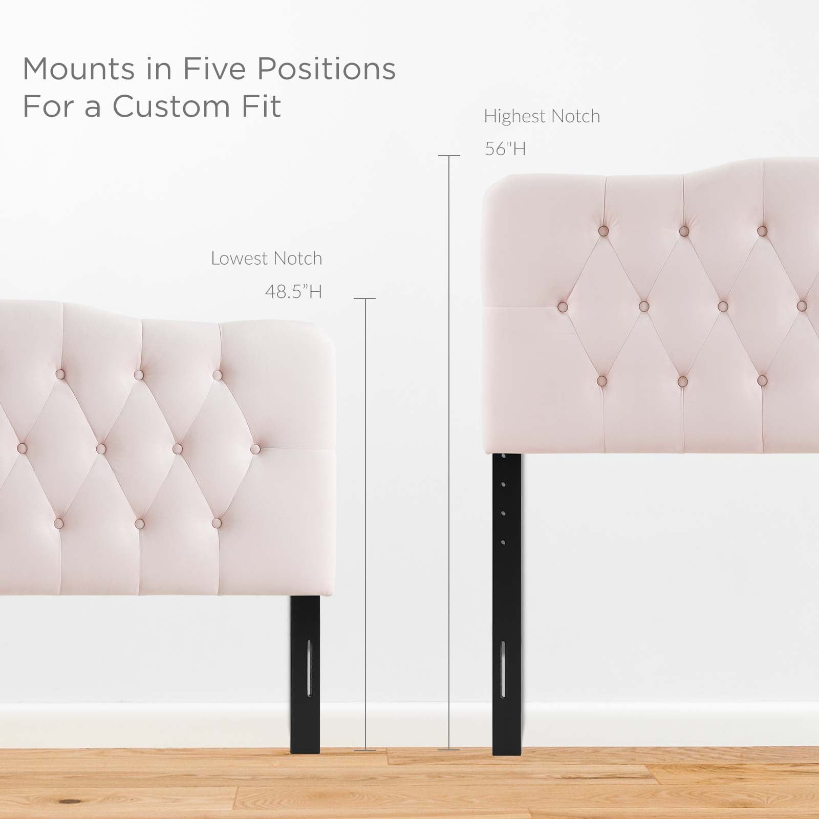 Modway Headboards - Annabel King Diamond Tufted Performance Velvet Headboard Pink