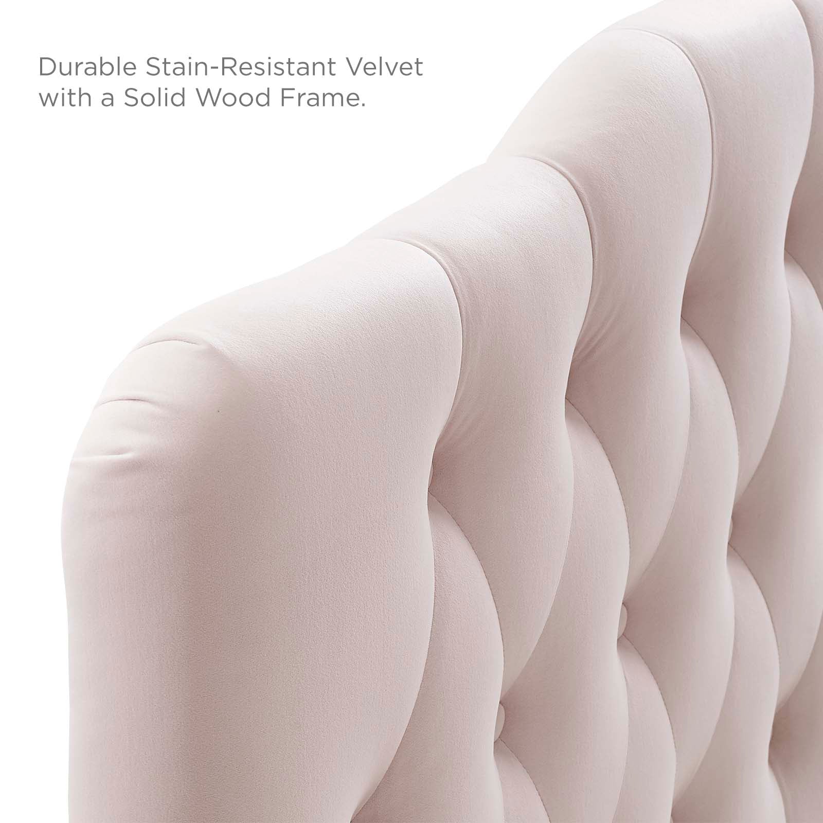 Modway Headboards - Annabel King Diamond Tufted Performance Velvet Headboard Pink