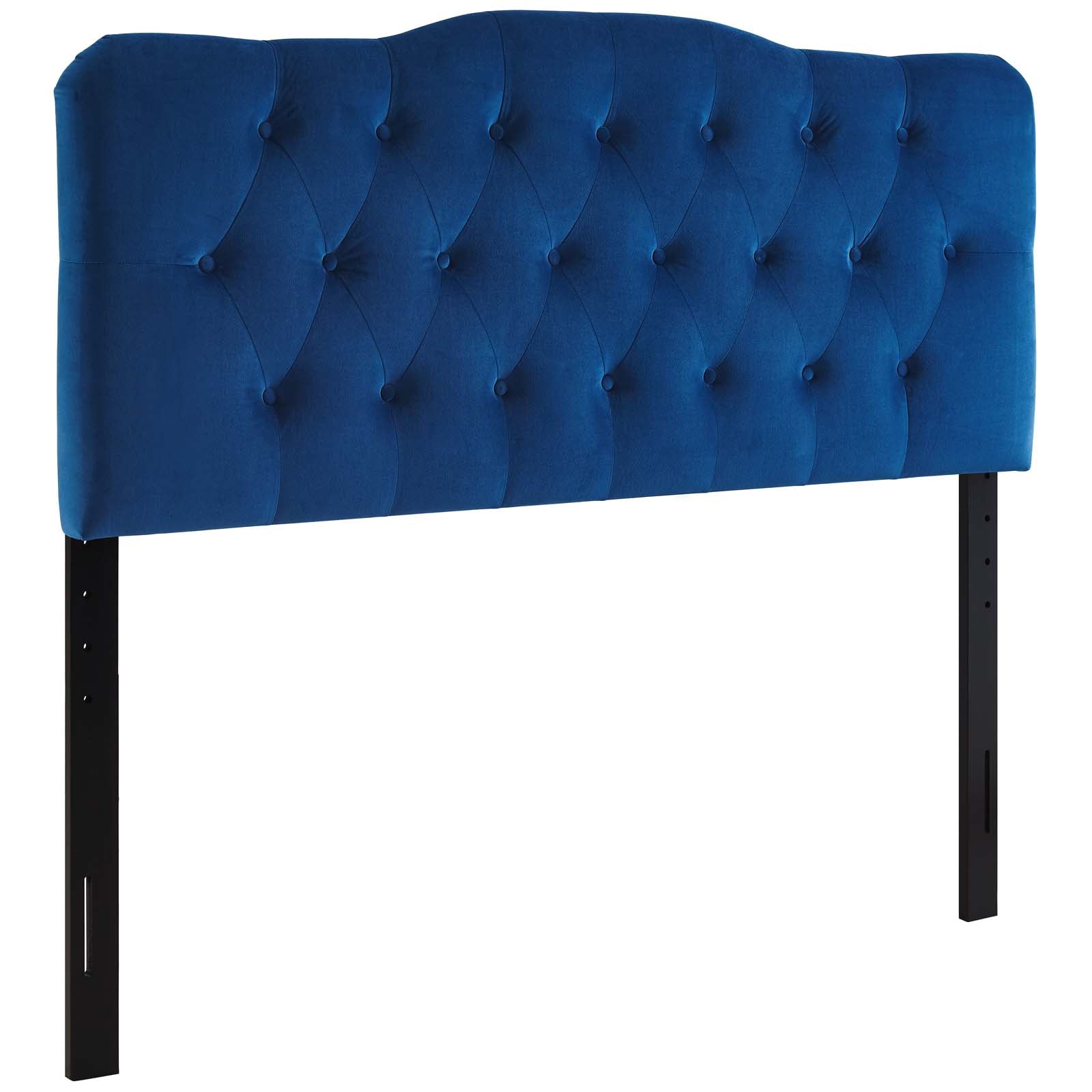 Modway Headboards - Annabel Queen Diamond Tufted Performance Velvet Headboard Navy