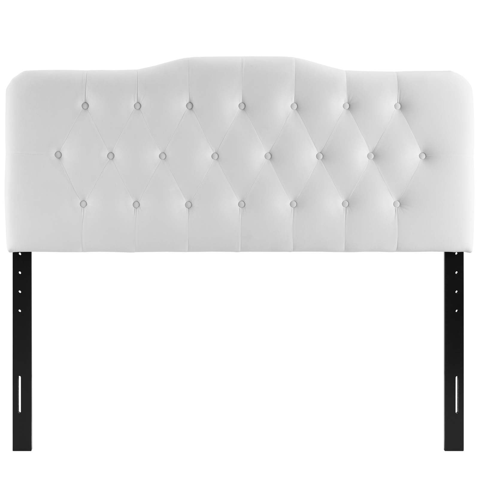 Modway Headboards - Annabel Queen Diamond Tufted Performance Velvet Headboard White