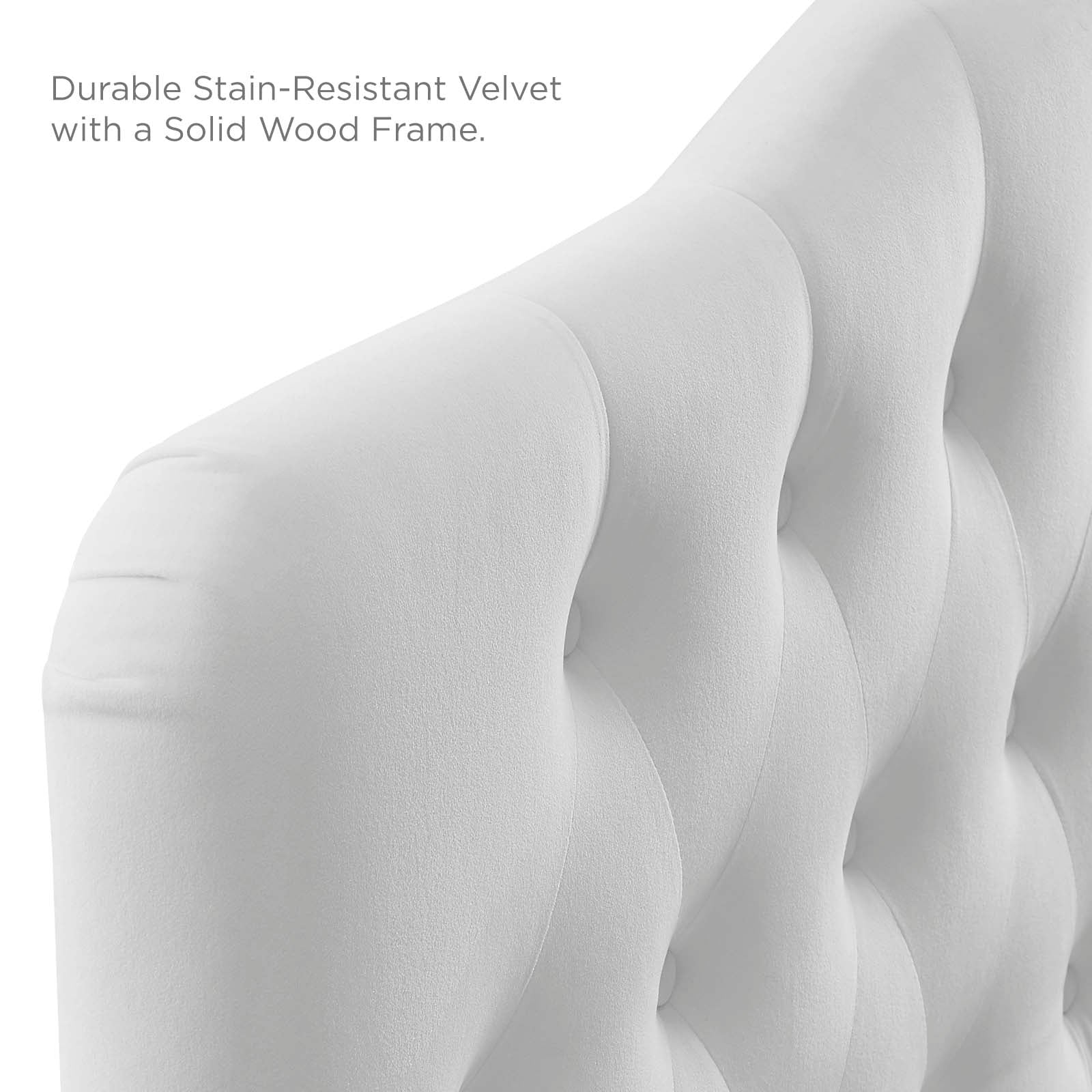 Modway Headboards - Annabel Queen Diamond Tufted Performance Velvet Headboard White