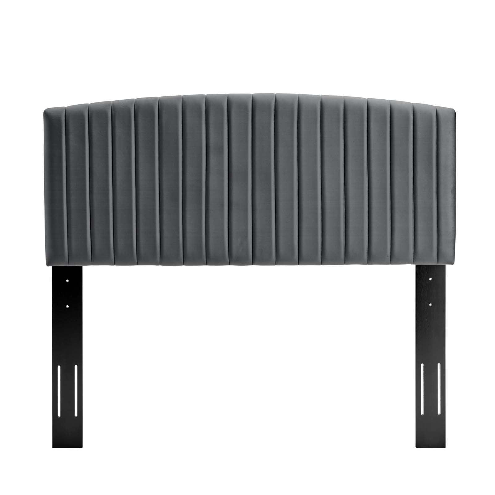 Modway Headboards - Rebecca Performance Velvet Twin Headboard Charcoal