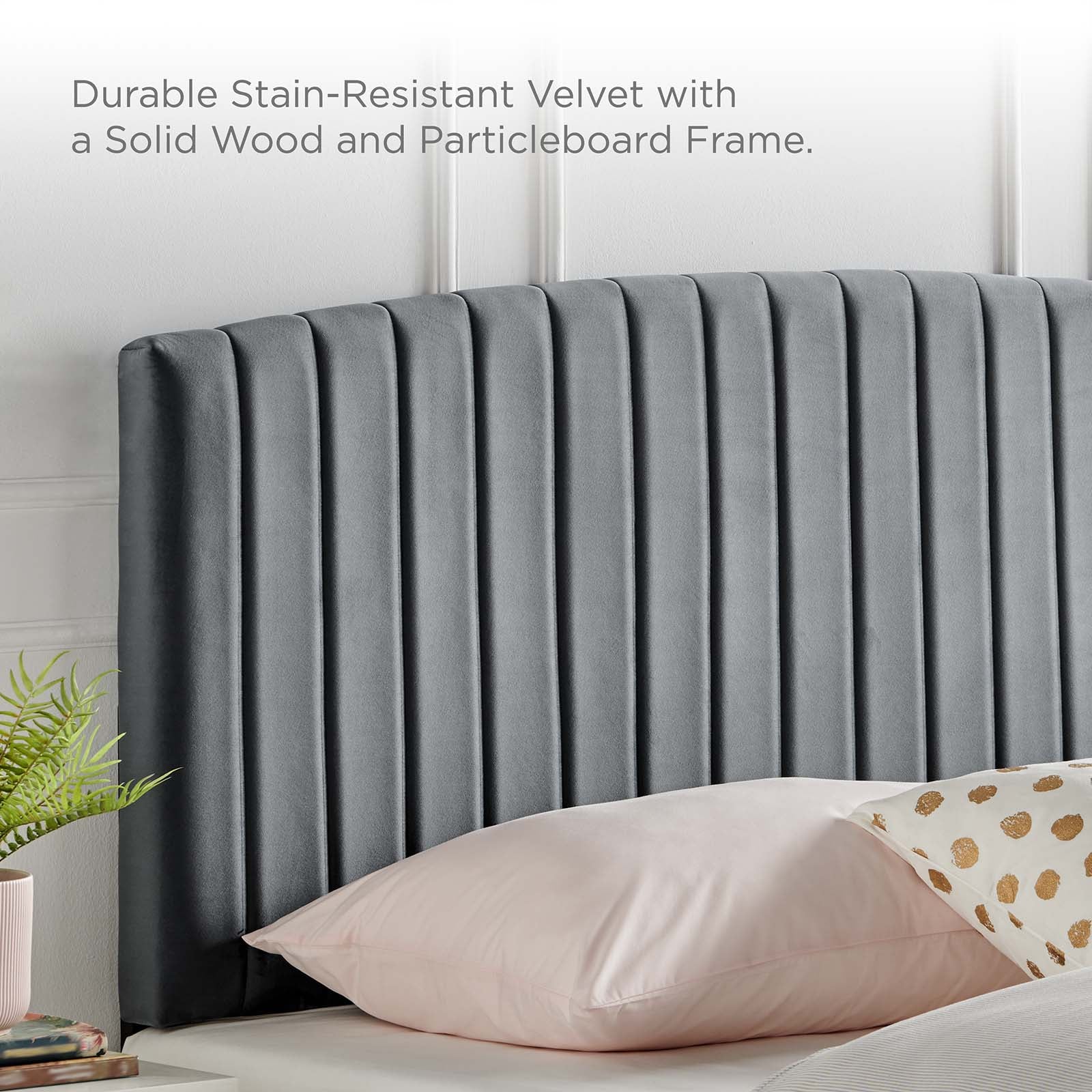 Modway Headboards - Rebecca King / California King Headboard Charcoal