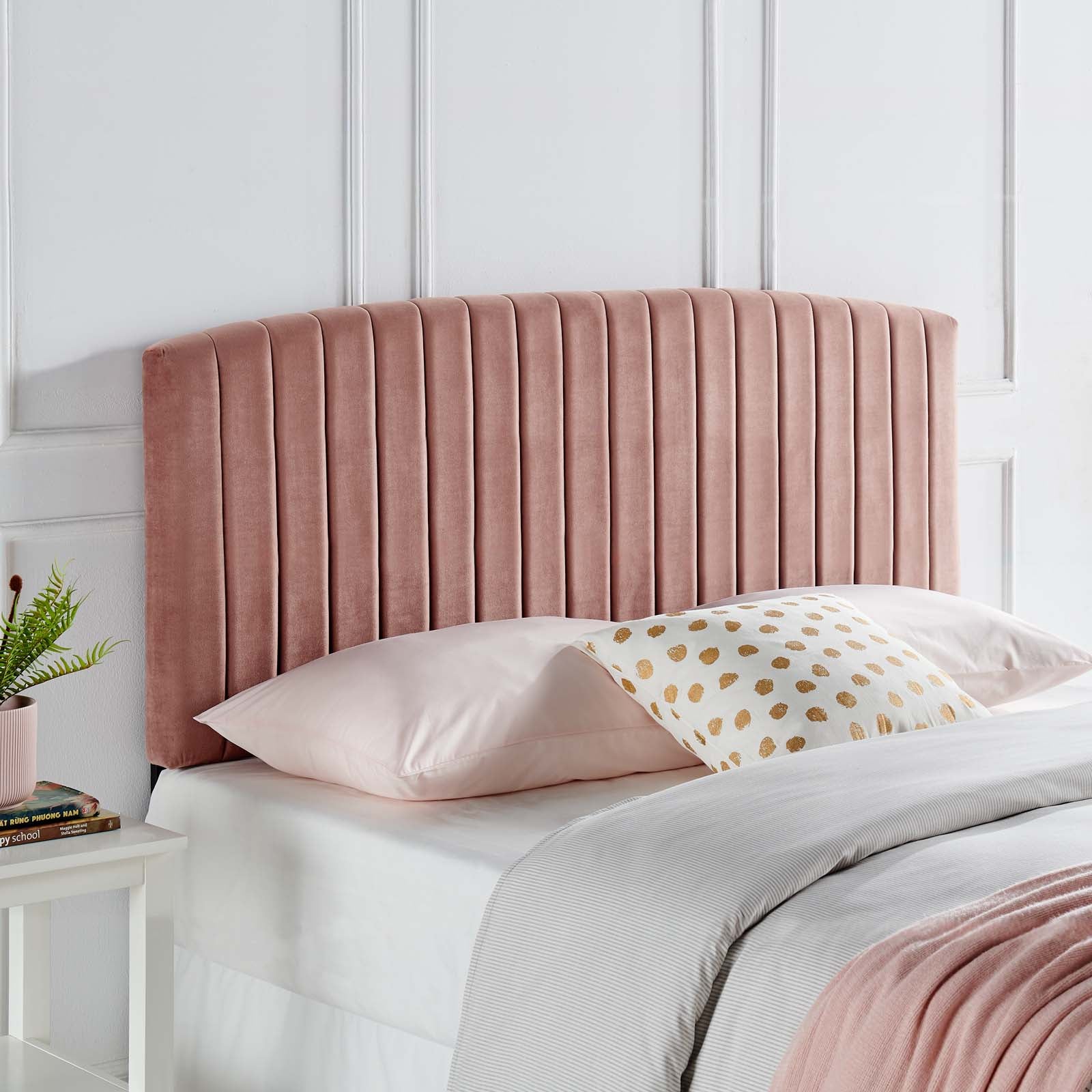 Modway Headboards - Rebecca King / California King Headboard Dusty Rose