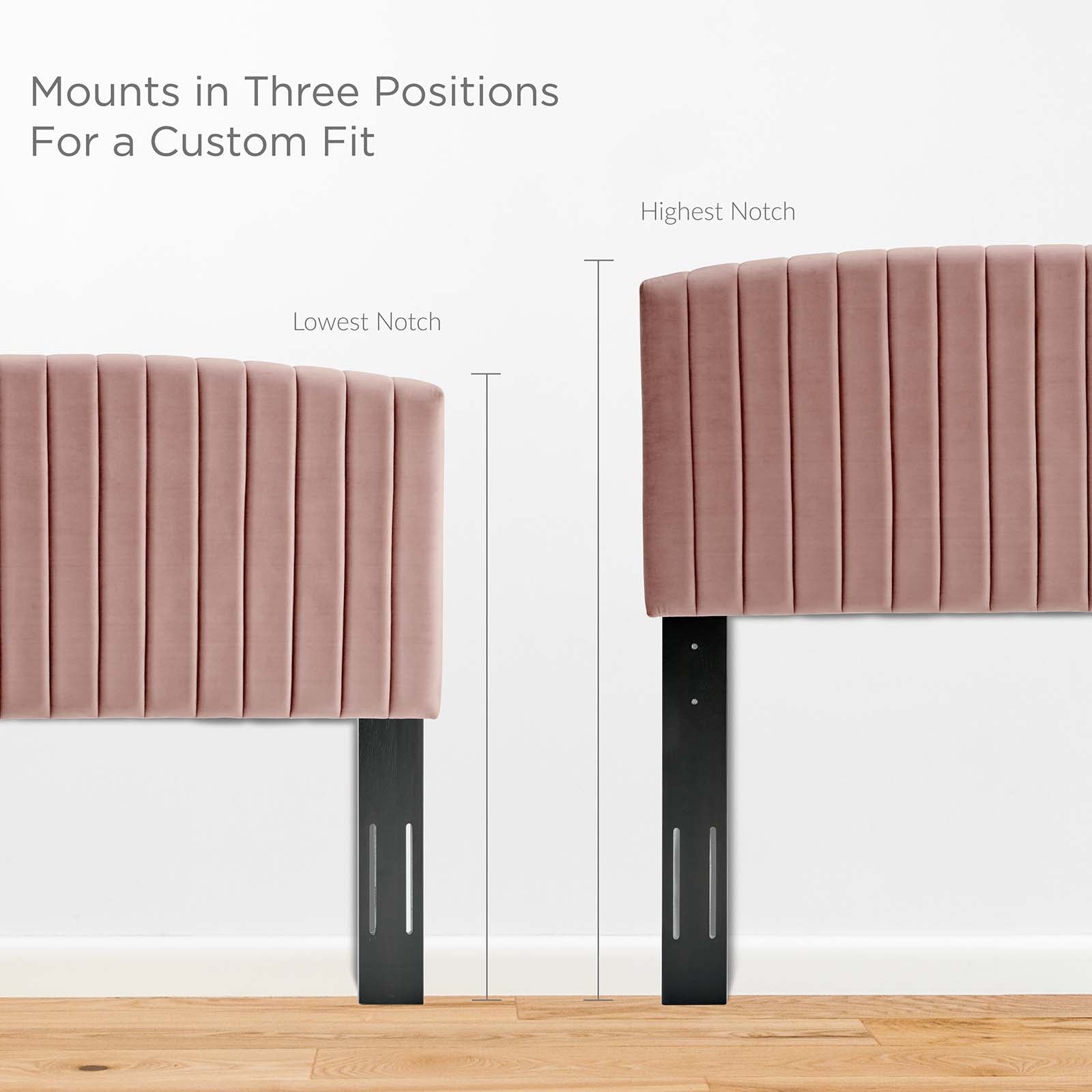 Modway Headboards - Rebecca King / California King Headboard Dusty Rose
