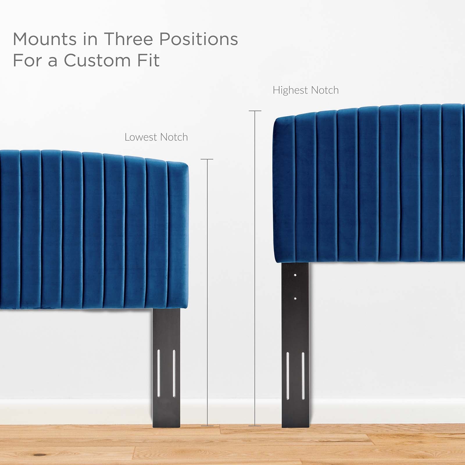 Modway Headboards - Rebecca Performance Velvet King / California King Headboard Navy