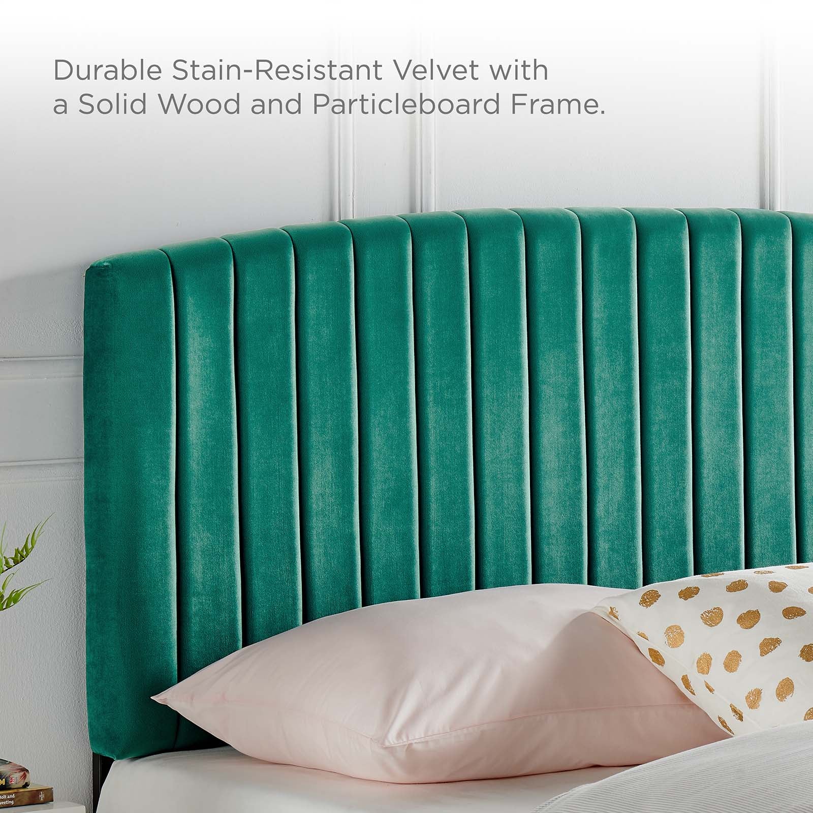 Modway Headboards - Rebecca Performance Velvet King / California King Headboard Teal