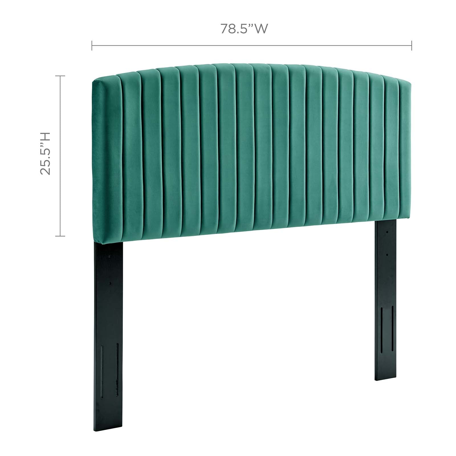 Modway Headboards - Rebecca Performance Velvet King / California King Headboard Teal