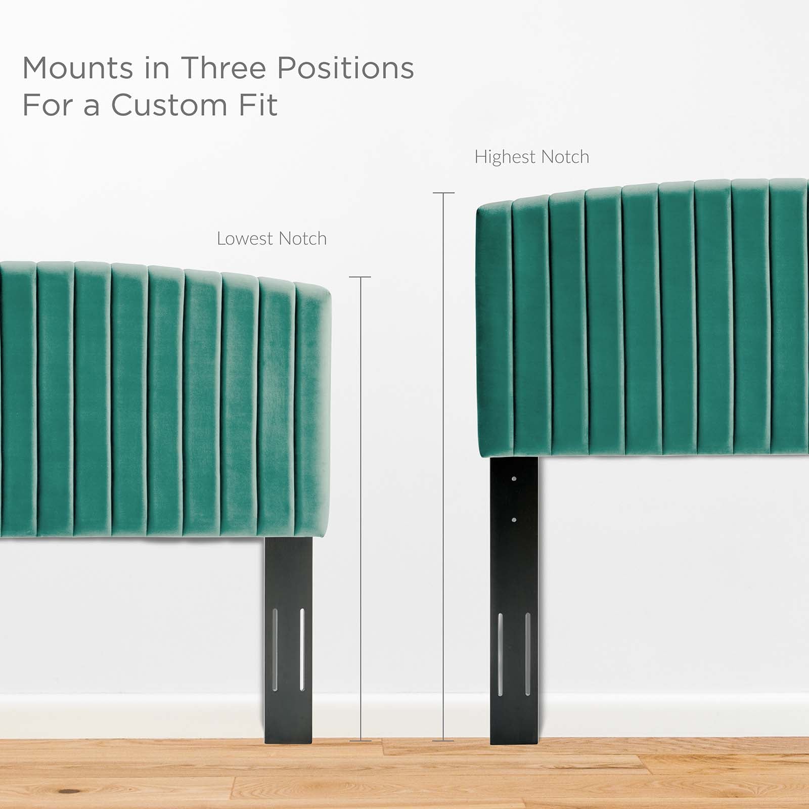Modway Headboards - Rebecca Performance Velvet King / California King Headboard Teal