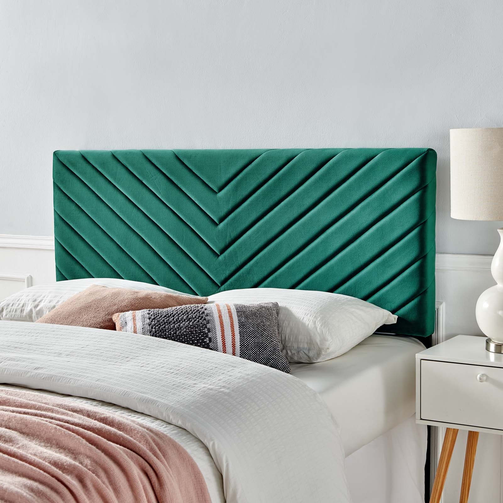 Modway Headboards - Alyson Angular Channel Tufted Full / Queen Headboard Teal