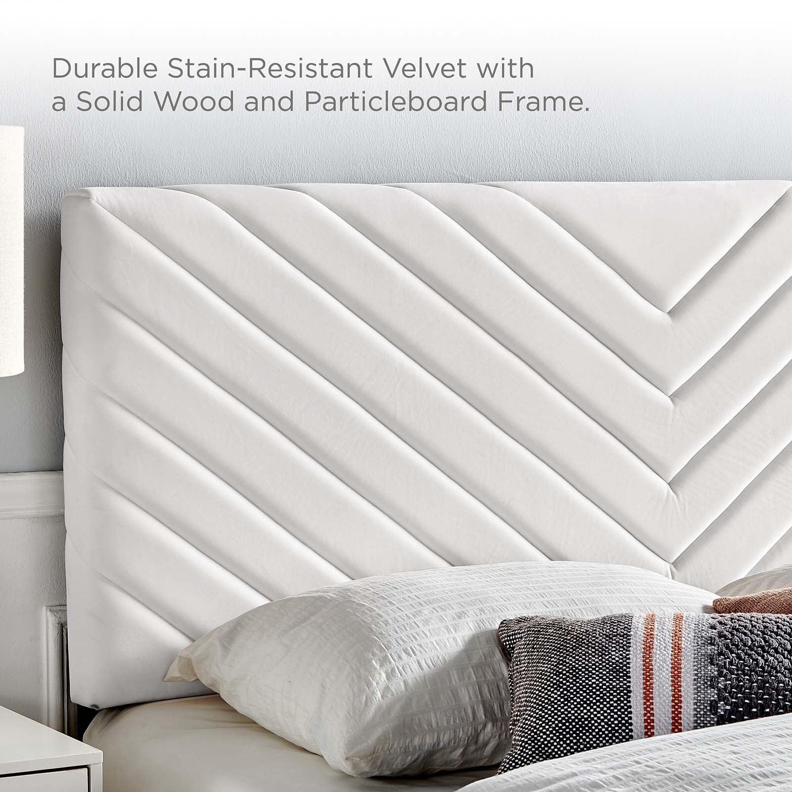 Modway Headboards - Alyson Angular Channel Tufted Full / Queen Headboard White