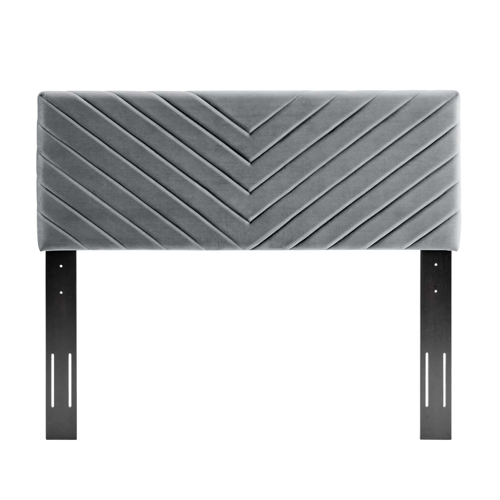 Modway Headboards - Alyson Angular Channel Tufted King / California King Headboard Charcoal