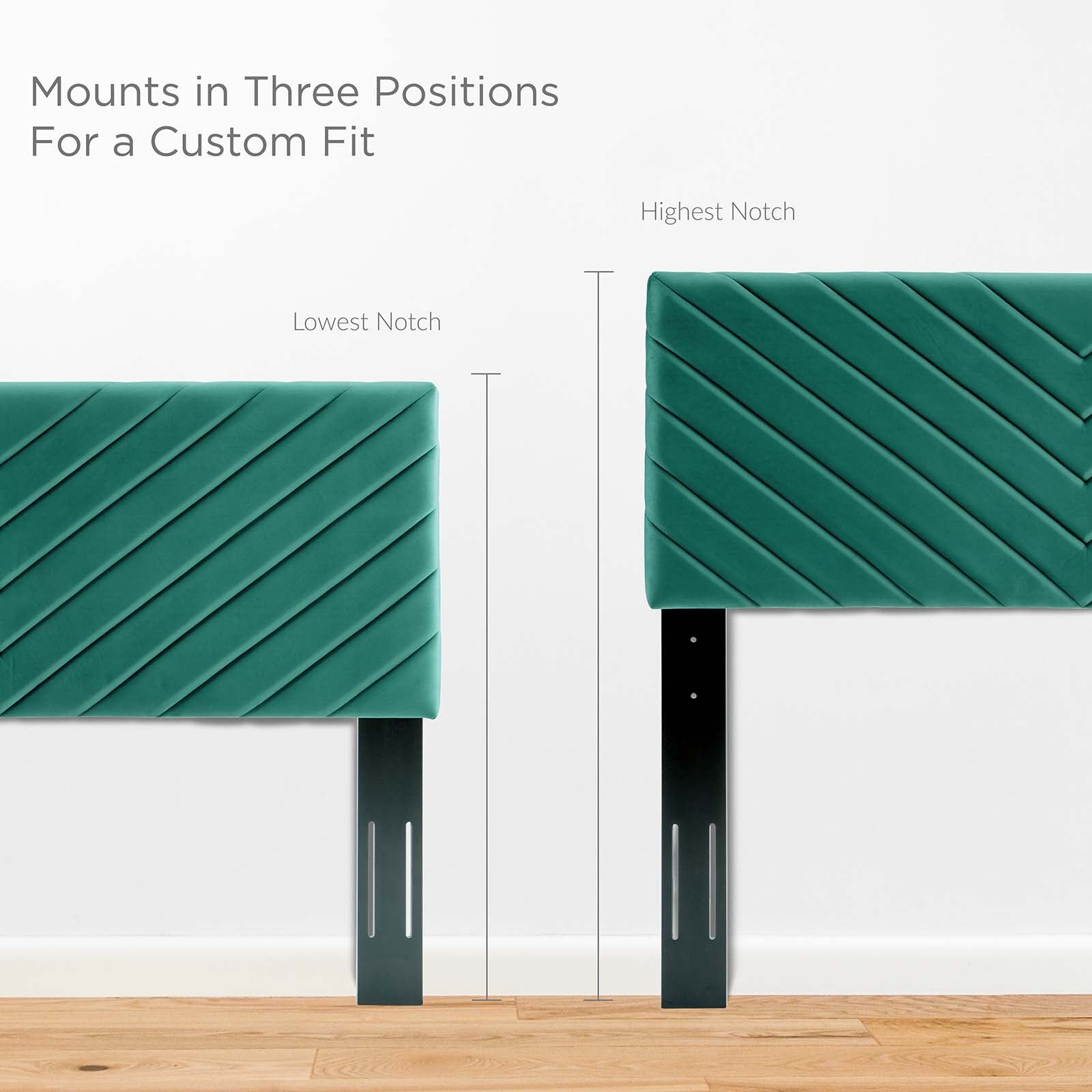 Modway Headboards - Alyson Angular Channel Tufted King / California King Headboard Teal