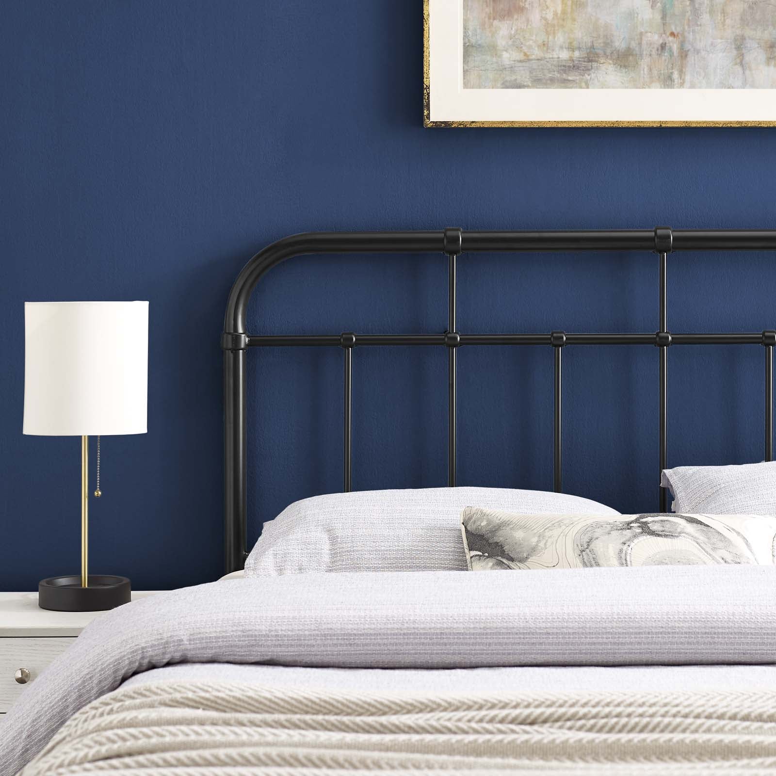 Modway Headboards - Alessia Full Metal Headboard Black