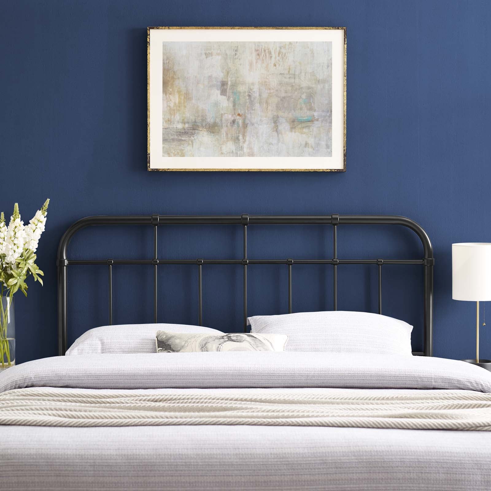 Modway Headboards - Alessia Full Metal Headboard Black