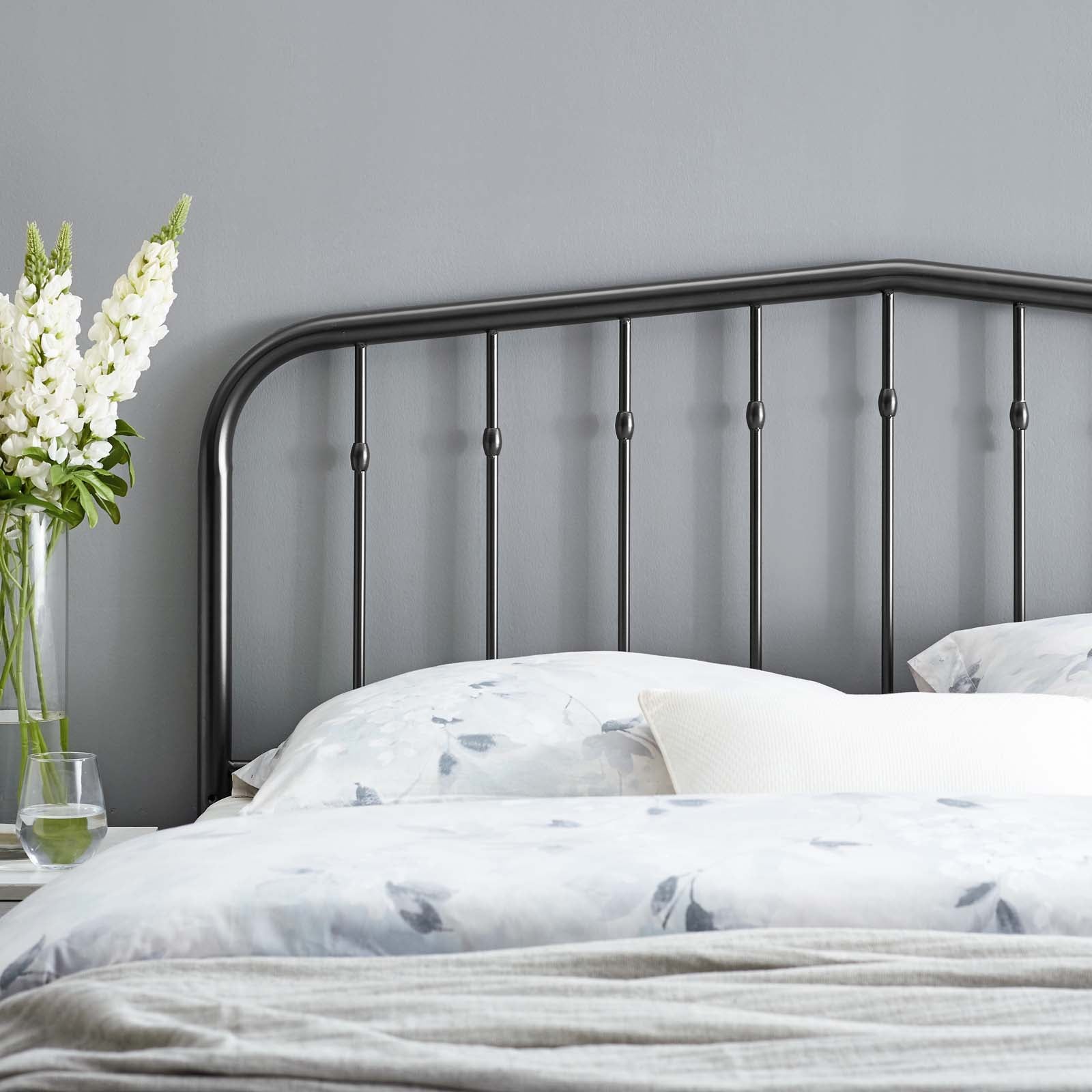 Modway Headboards - Lennon Queen Metal Headboard Black