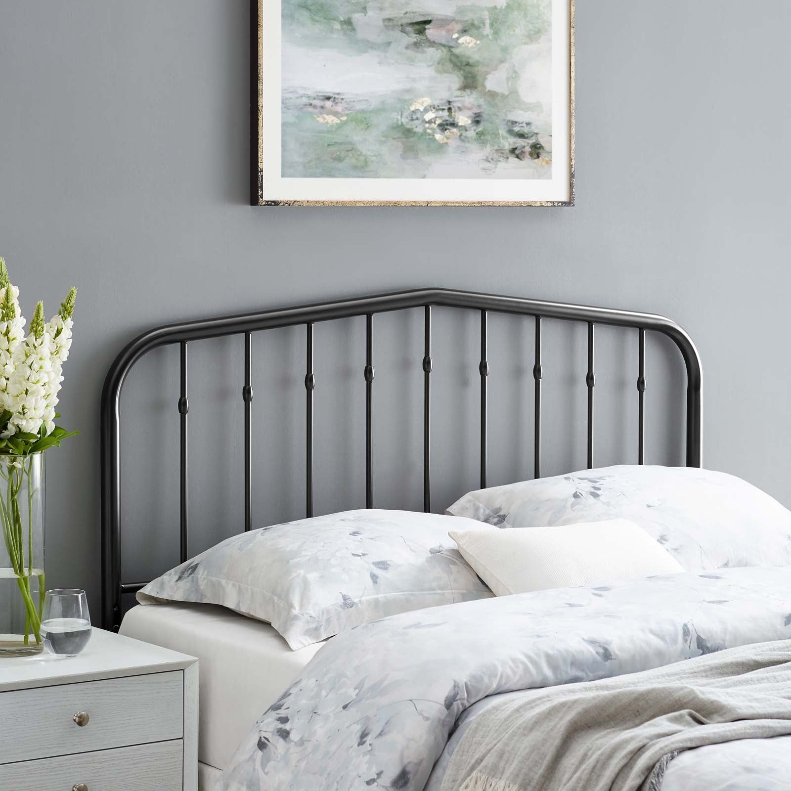 Modway Headboards - Lennon Queen Metal Headboard Black