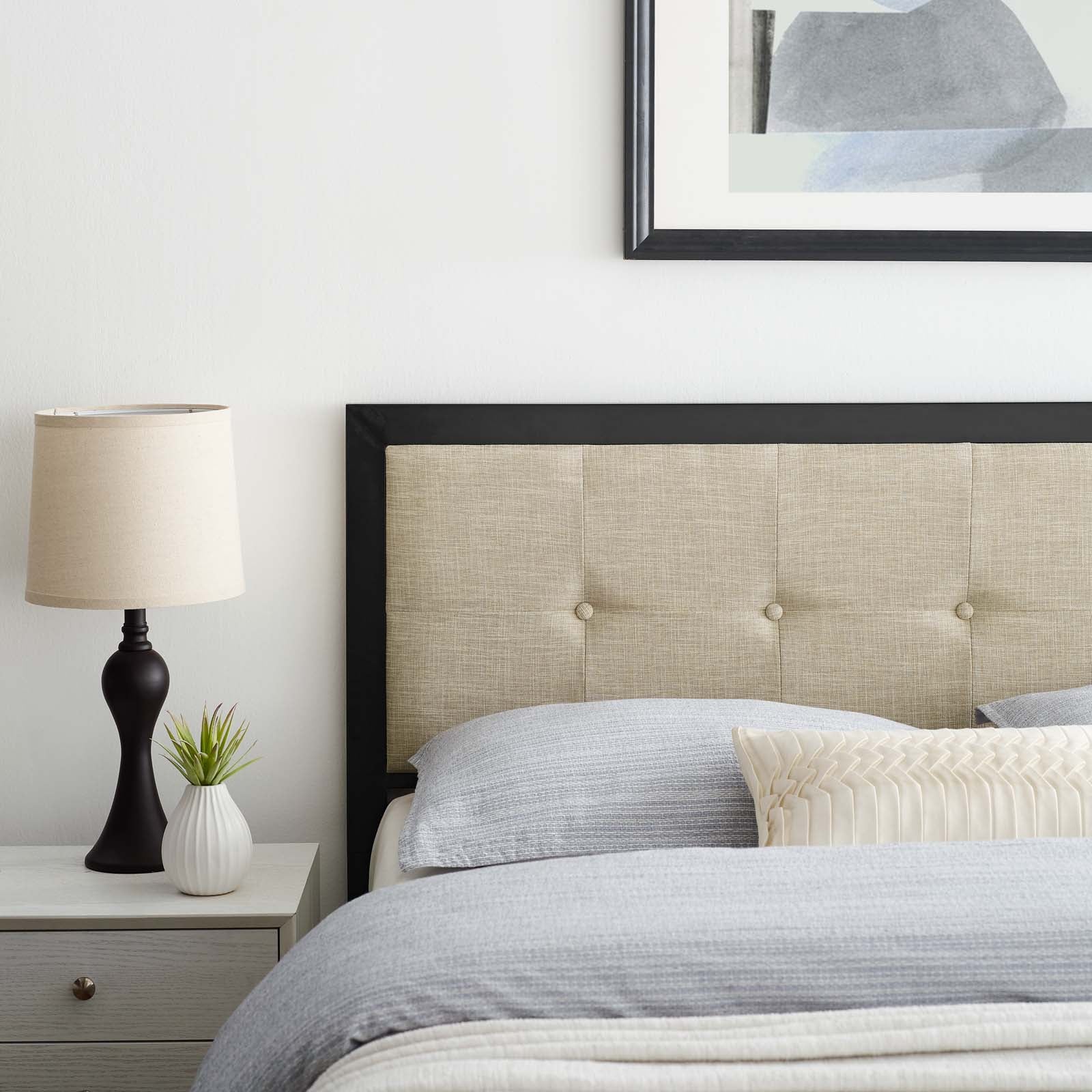 Modway Headboards - Teagan Tufted Twin Headboard Black Beige