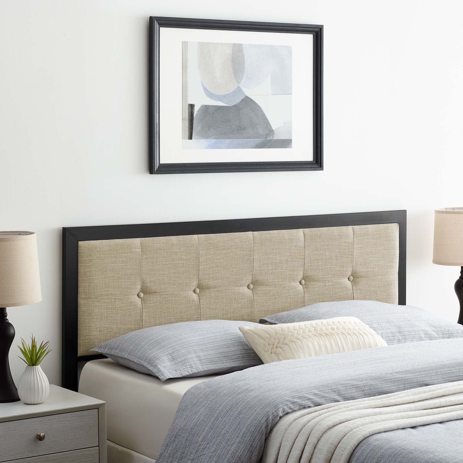 Modway Headboards - Teagan Tufted Full Headboard Black Beige