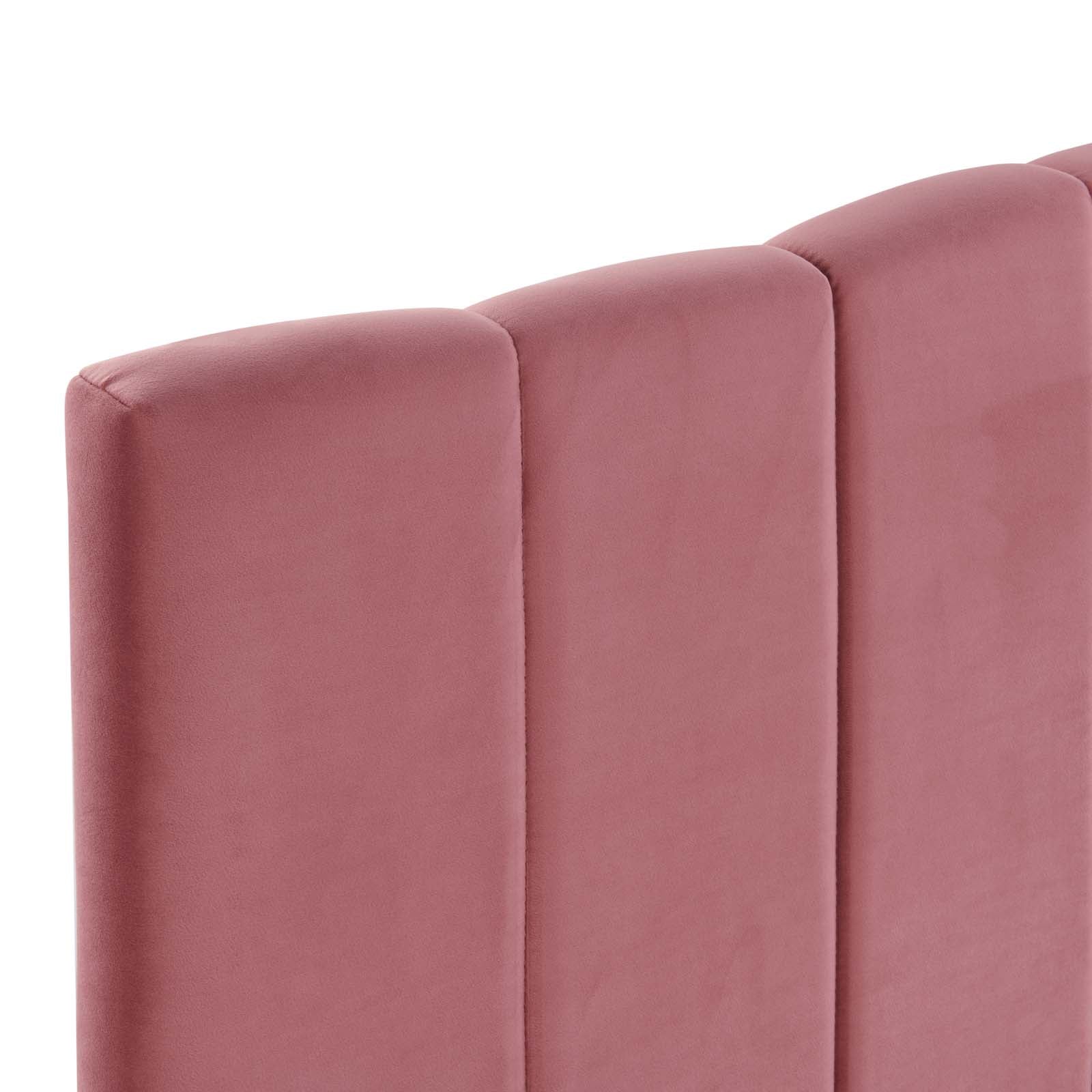 Modway Headboards - Camilla Channel Tufted Full/Queen Headboard Dusty Rose