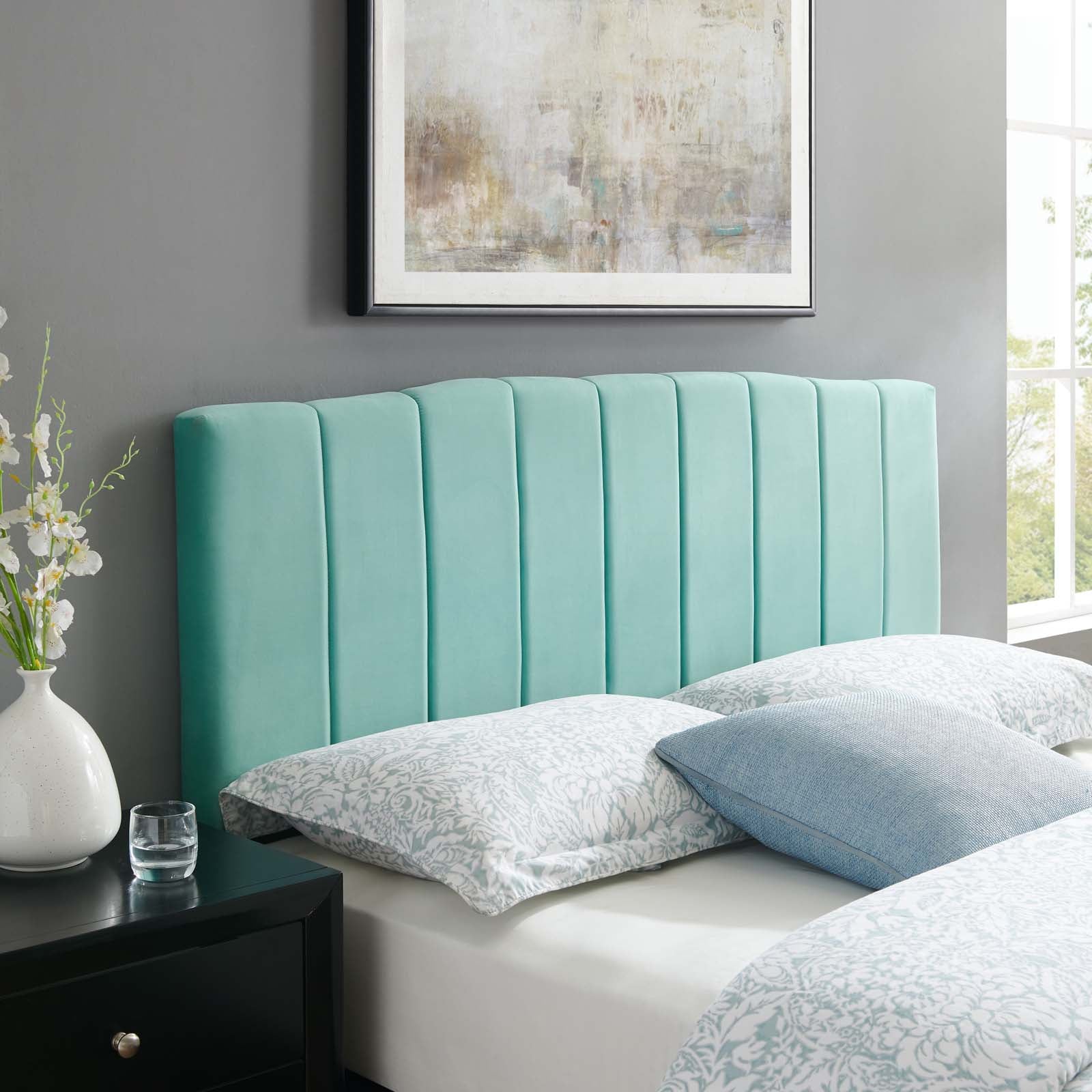 Modway Headboards - Camilla Channel Tufted King/California King Headboard Mint