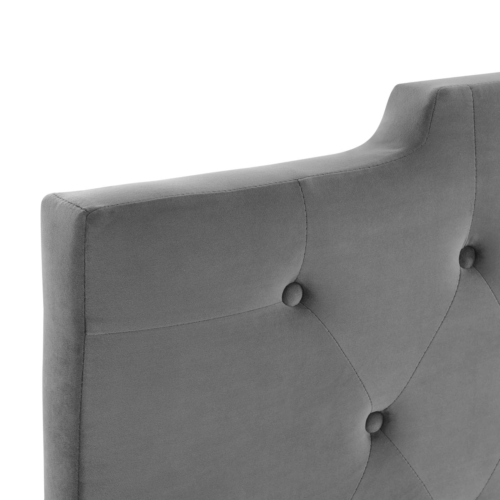 Modway Headboards - Juliet Tufted Twin Headboard Charcoal