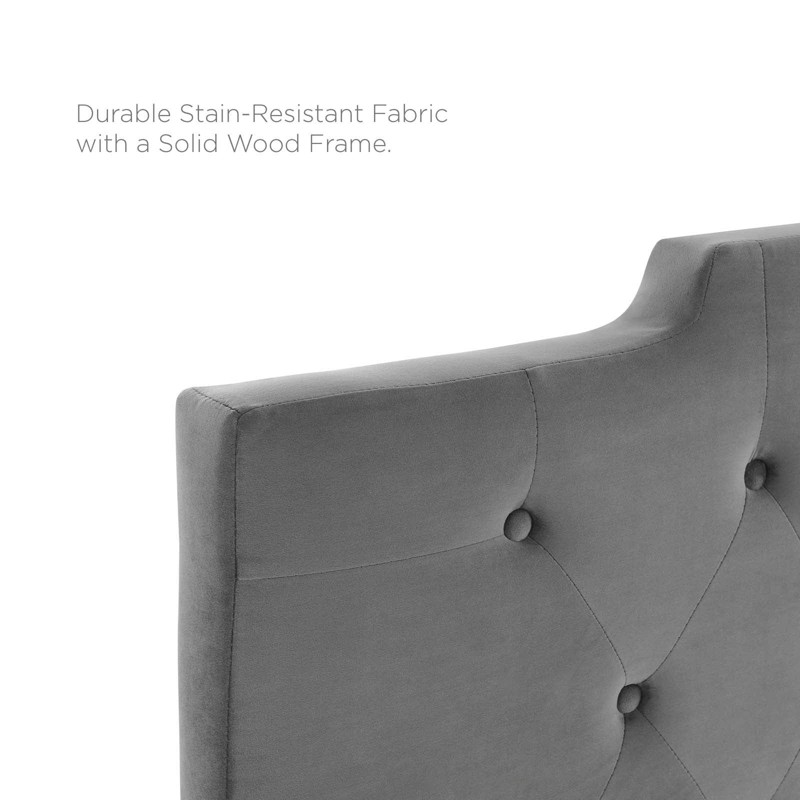 Modway Headboards - Juliet Tufted Twin Headboard Charcoal